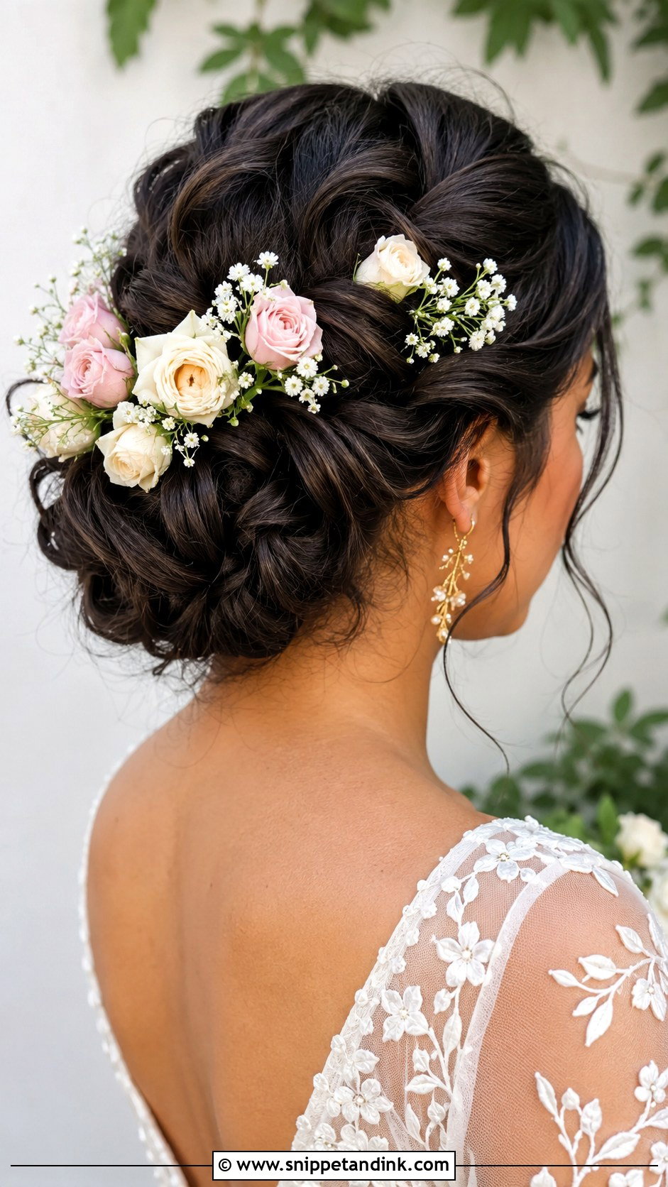Floral Adorned Updo - Snippet and Ink - 25 Bridal Updo Hairstyles