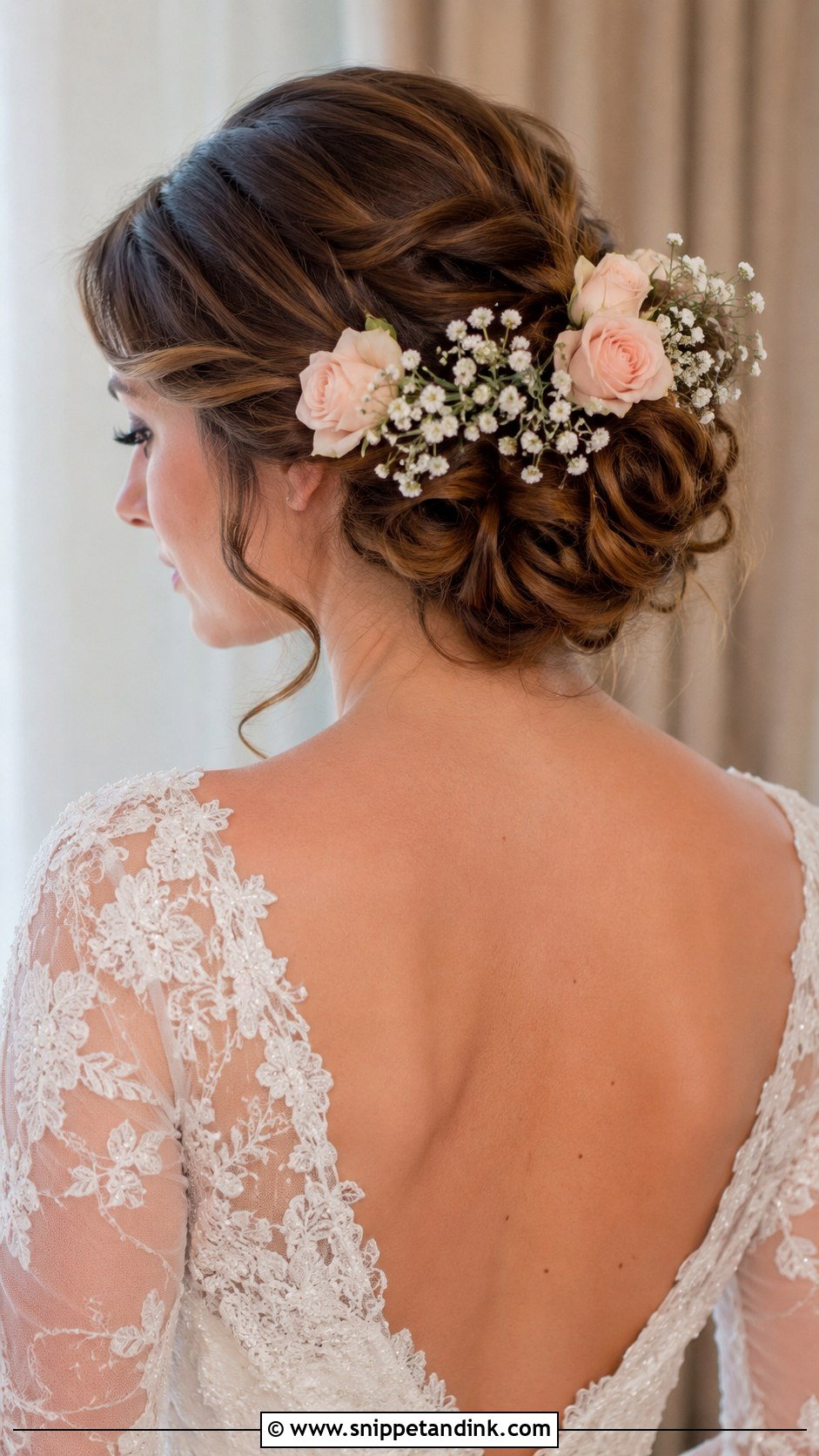 Floral Adorned Updo - Snippet and Ink - 20 Best Wedding Hairstyles for Long Hair