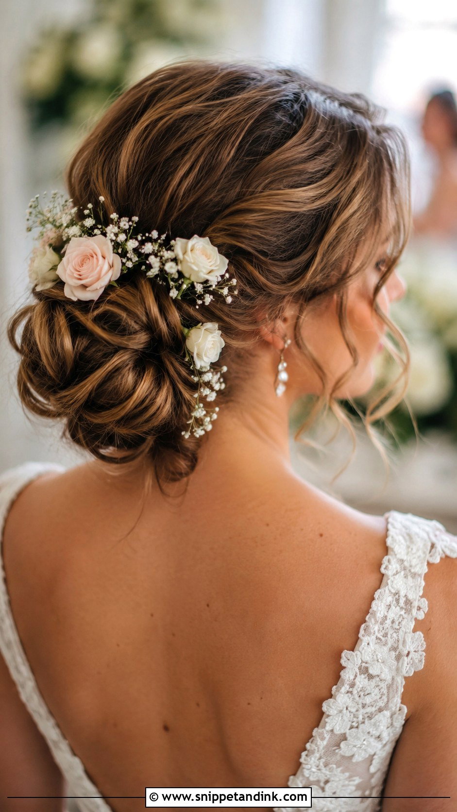 Floral Adorned Wedding Updo - Snippet and Ink - 30 Brides Hairstyles