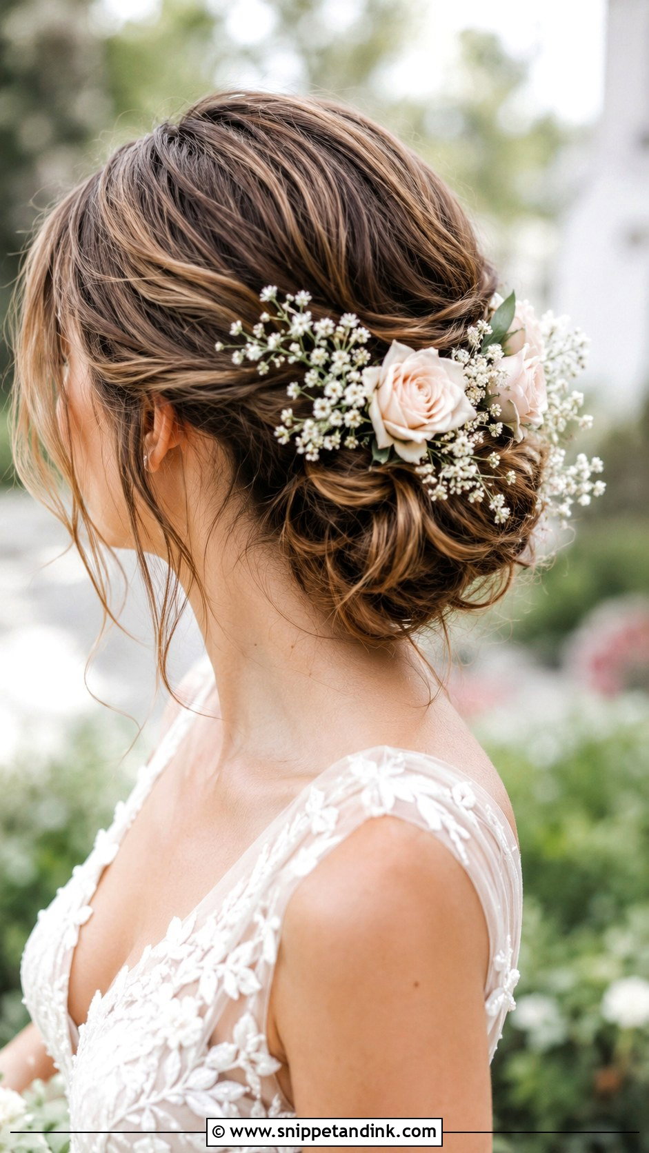 Floral Adorned Wedding Updo - Snippet and Ink - 30 Hairstyle for Bride Ideas
