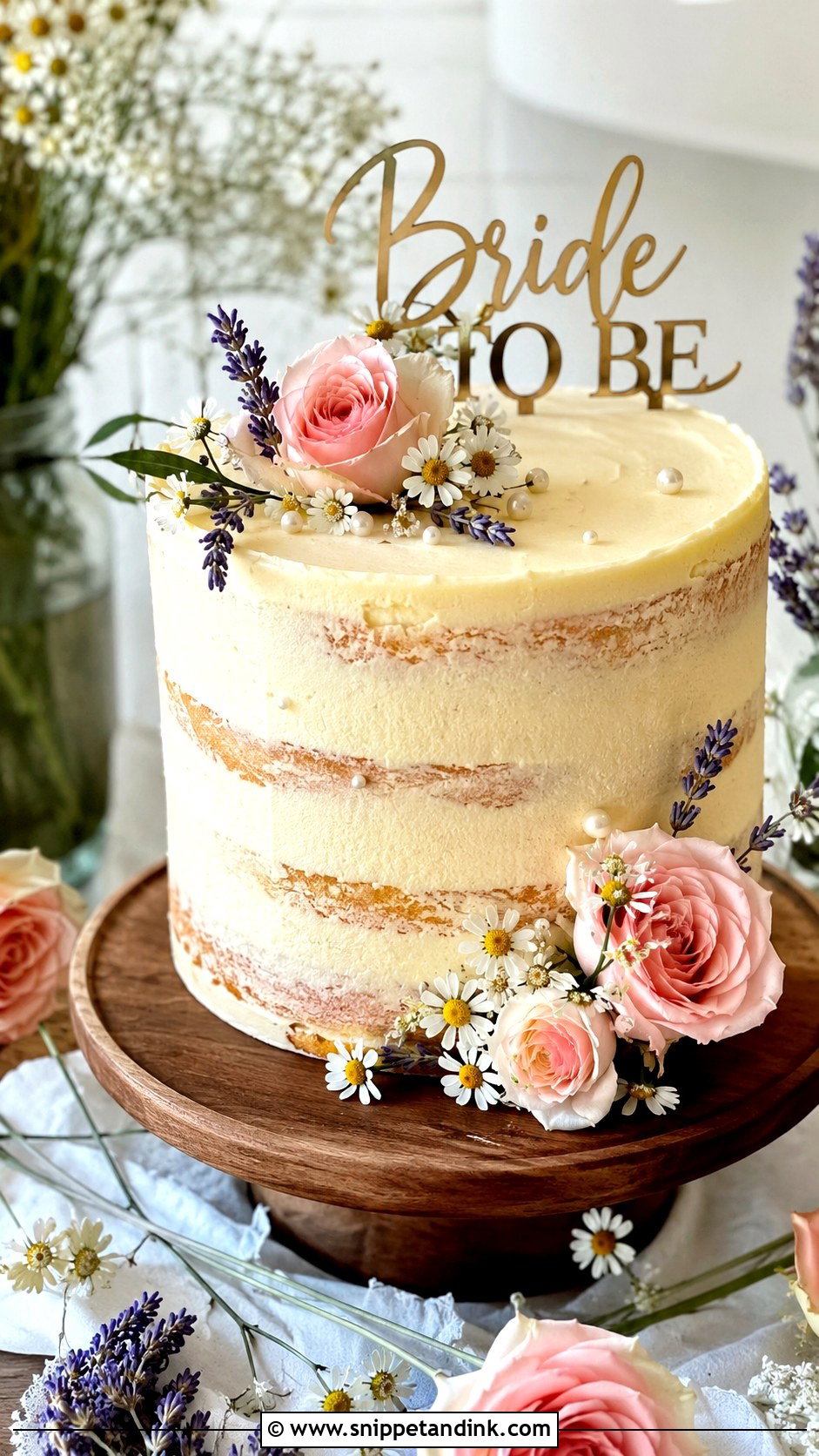 Floral Bachelorette Cake - Snippet and Ink - 20 Bachelorette Cake for Bride