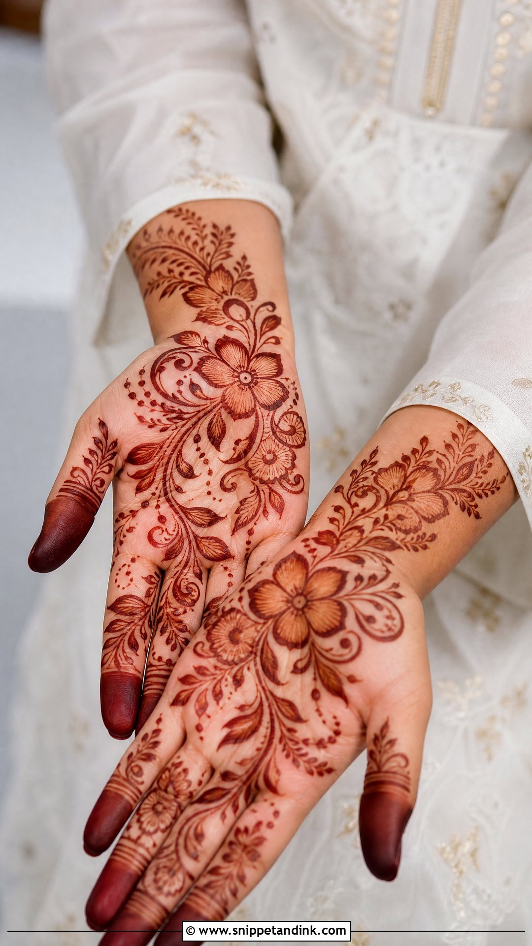 Floral Bail Front Hand Mehndi Design - Snippet and Ink - 25 Bail Front Hand Mehndi Design Ideas