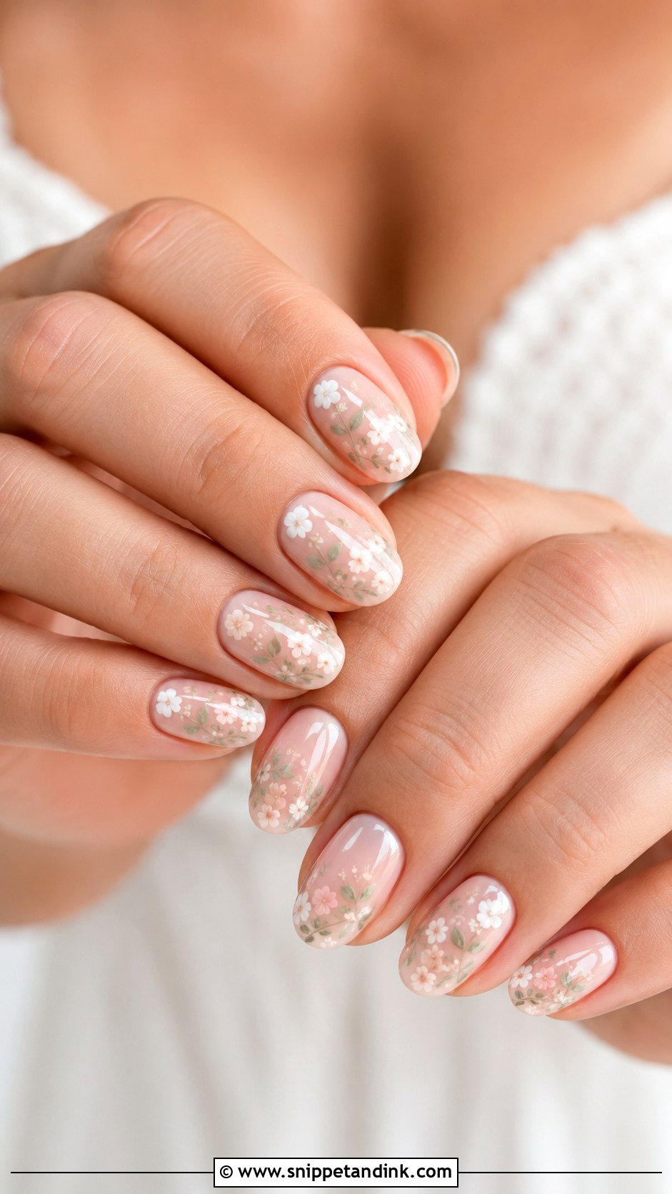 Floral Beach Wedding Nails - Snippet and Ink - 20 Beach Wedding Nails for Bride