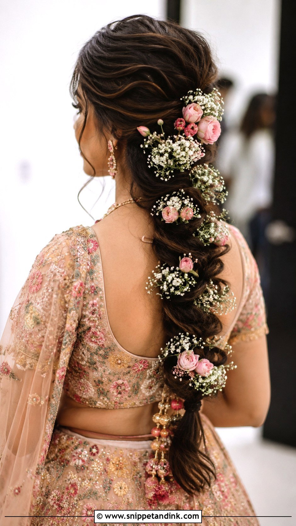 Floral Braid Mehendi Hairstyle - Snippet and Ink - 15 Mehendi Hairstyles for Bride