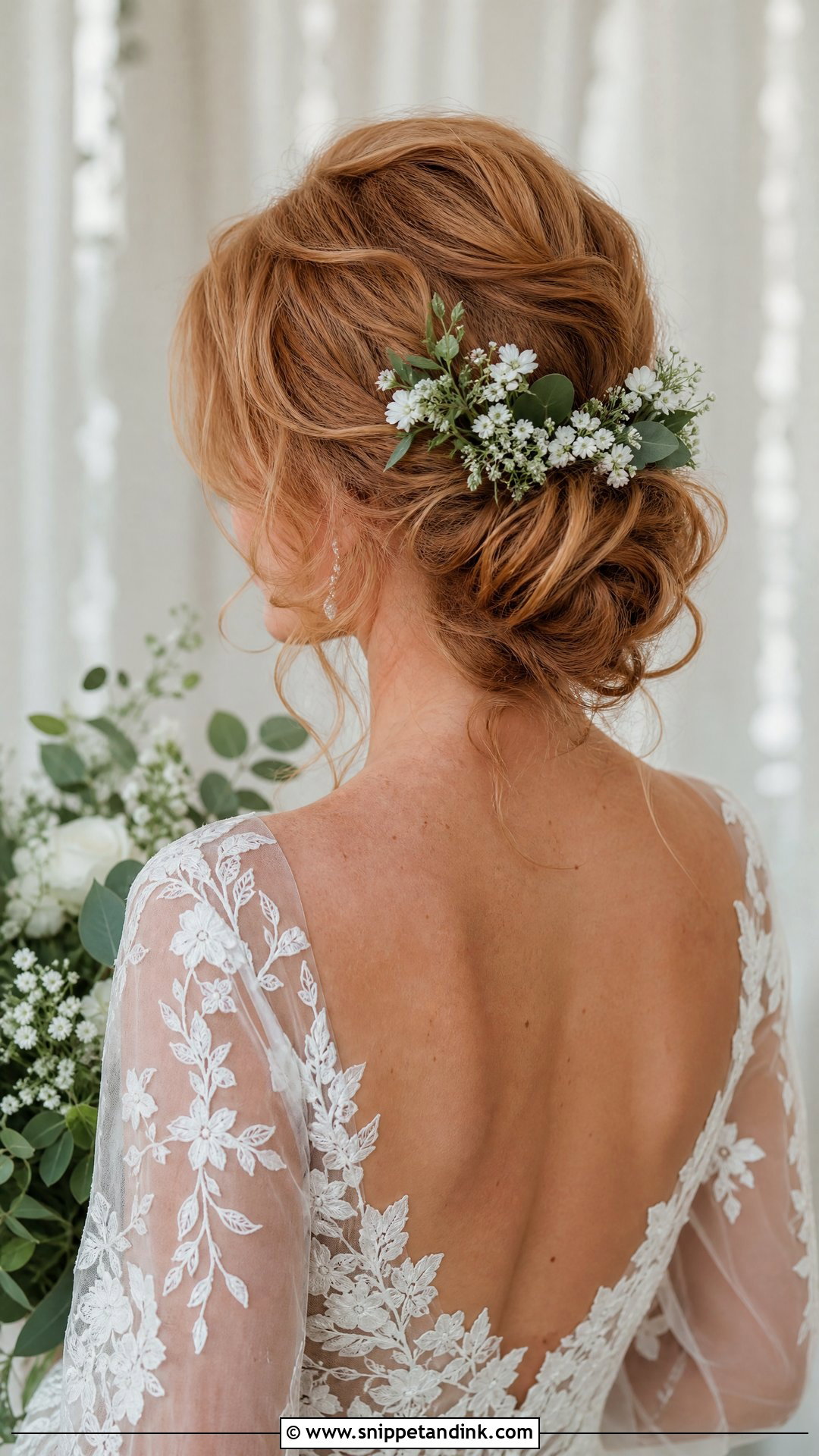 Floral Bridal Bun - Snippet and Ink - 15 Bride Bun Hairstyles Wedding Day
