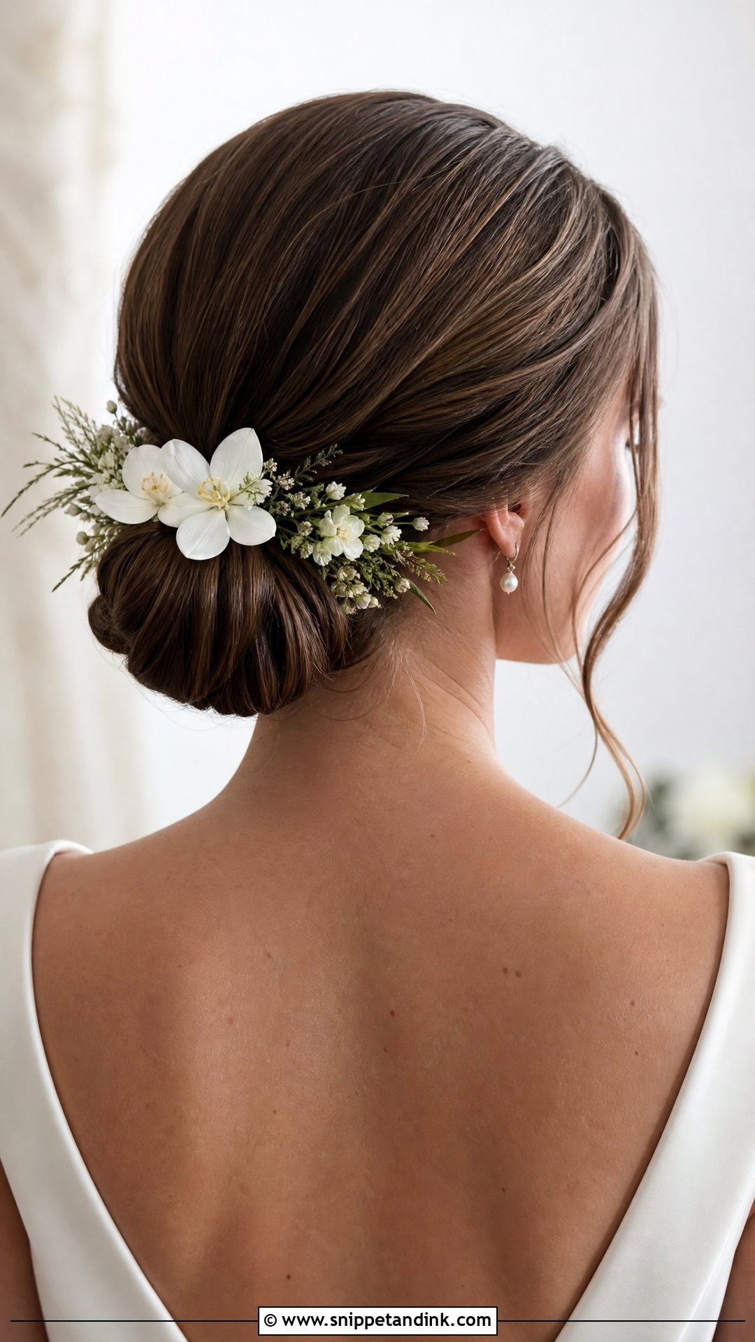 Floral Bridal Bun - Snippet and Ink - 15 Floral Bridal Hairstyles