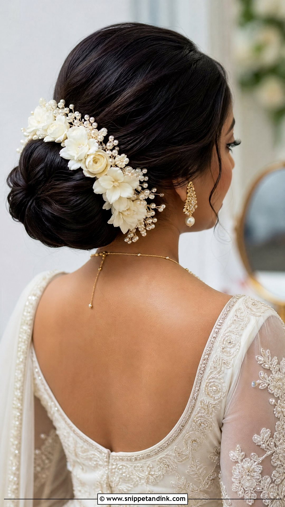 Floral Bridal Bun Accessories - Snippet and Ink - 15 Floral Bridal Hair Accessories