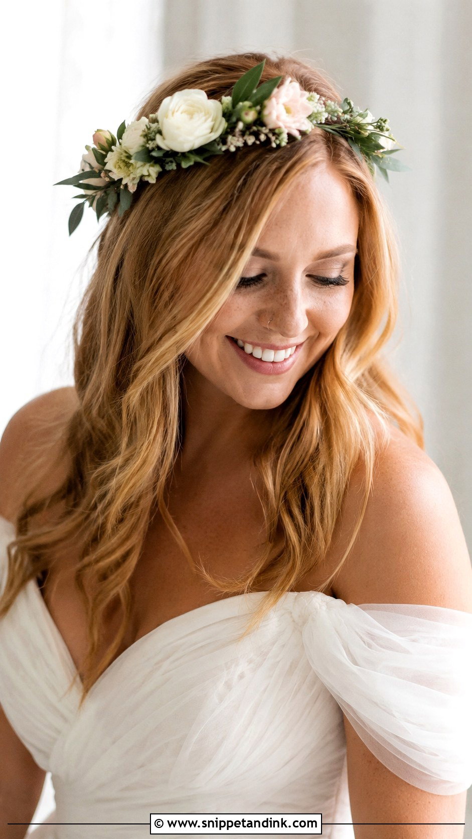 Floral Bridal Flower Crown - Snippet and Ink - 20 Floral Bridal Hair Ideas