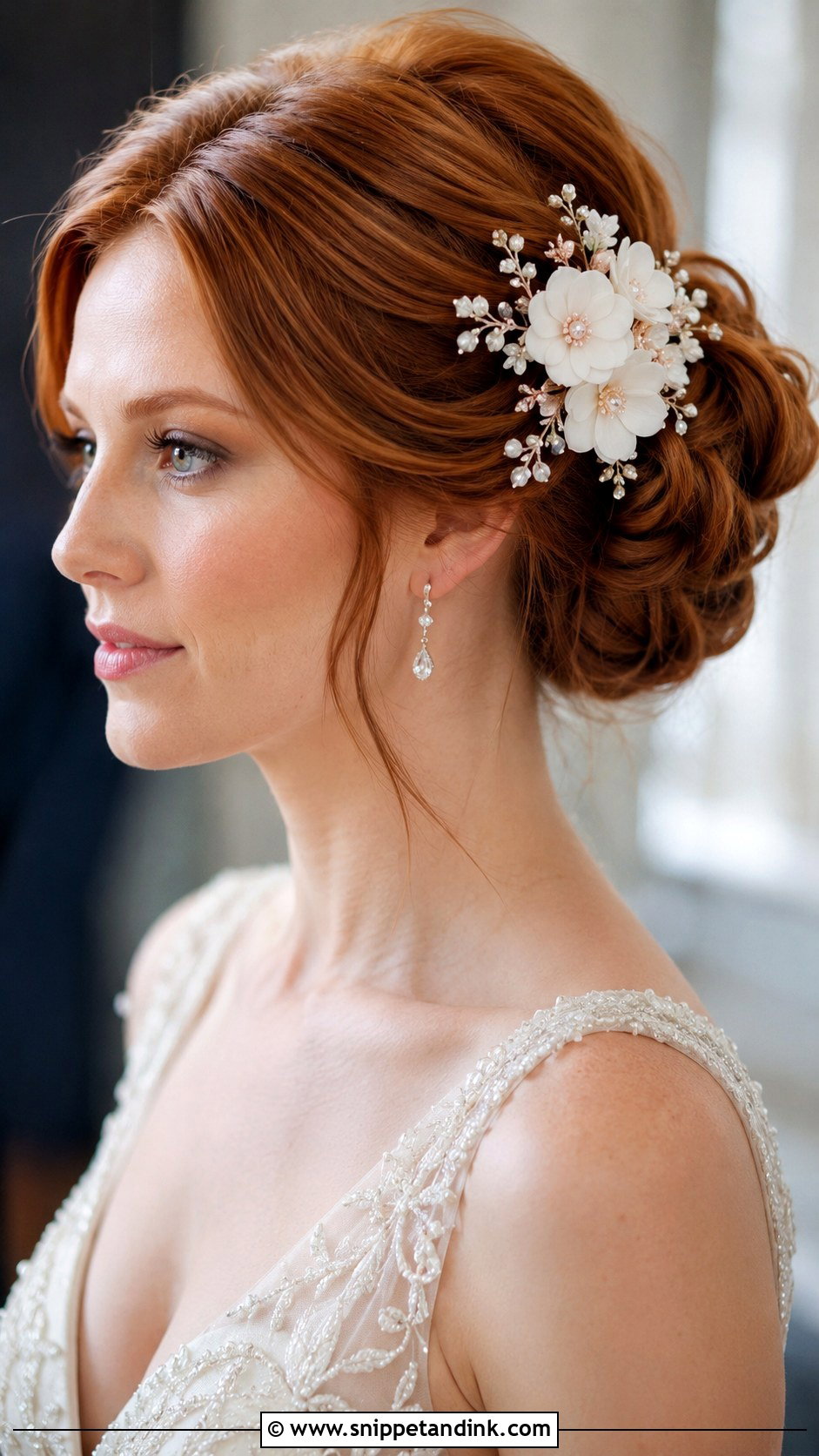 Floral Bridal Hair Comb - Snippet and Ink - 25 Bridal Hair Decorations