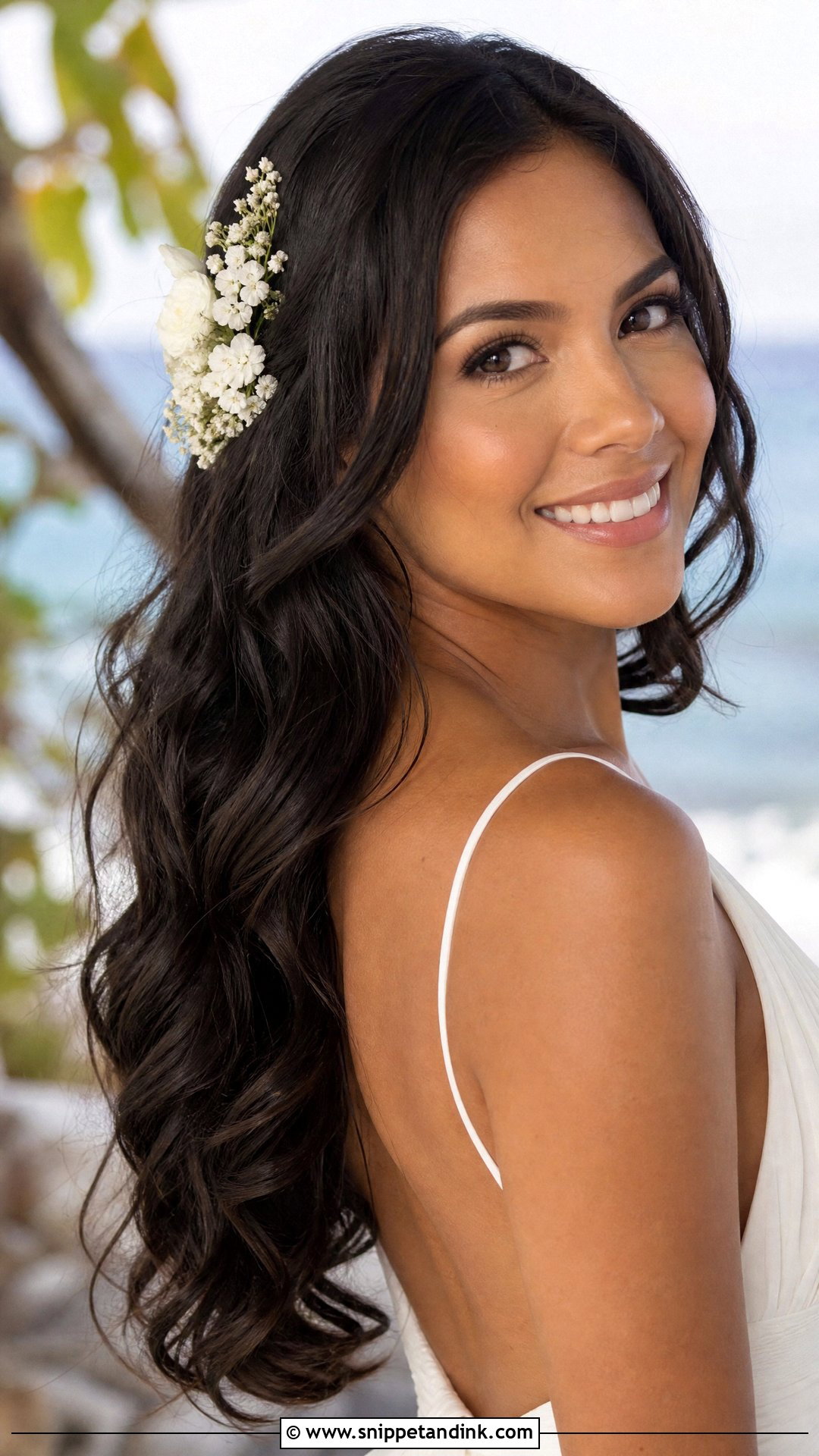 Floral Bridal Hair Down - Snippet and Ink - 15 Floral Bridal Hairstyles