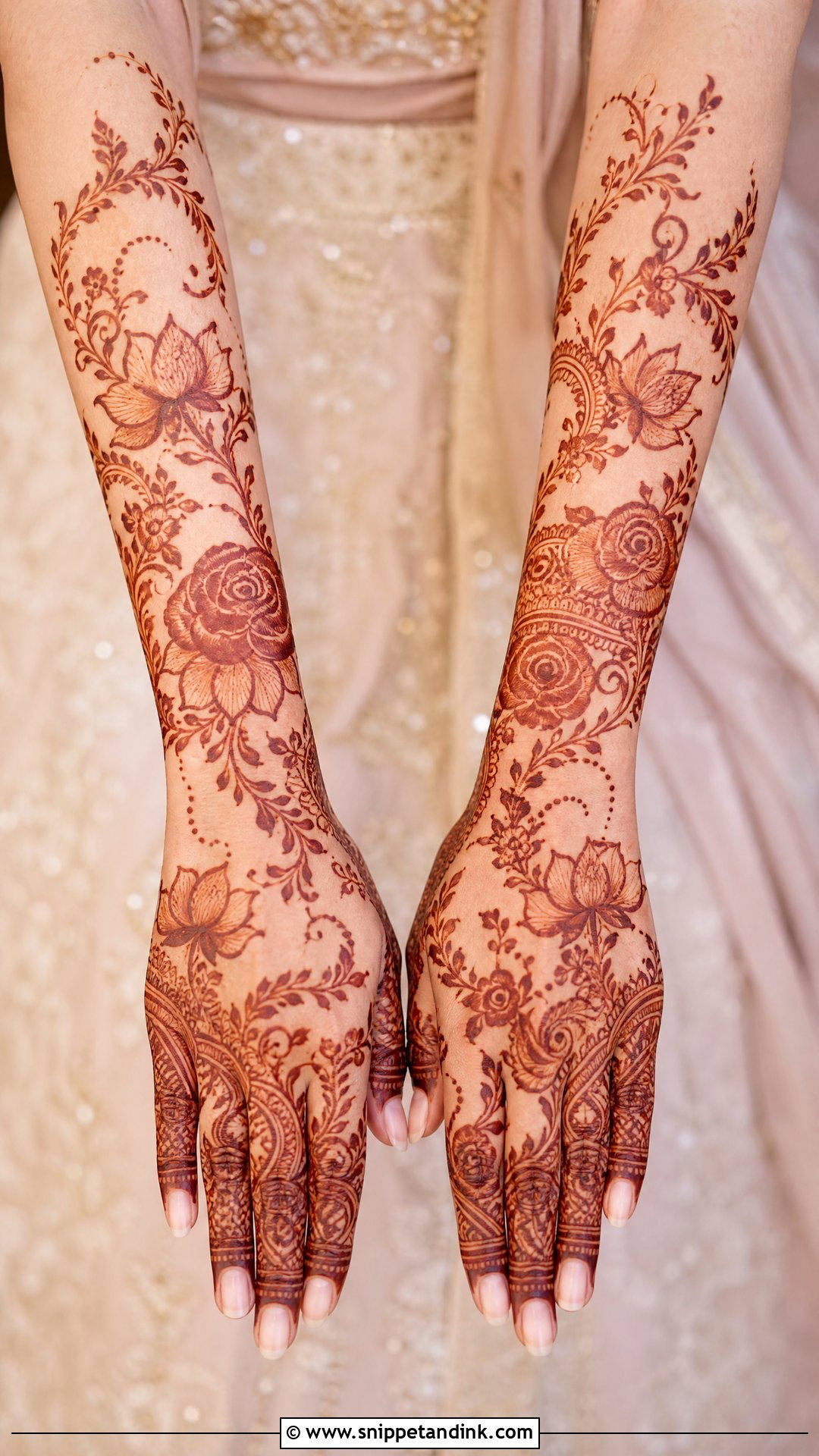 Floral Bridal Mehndi - Snippet and Ink - 25 Bridal Mehndi Mehendi Designs for Bride