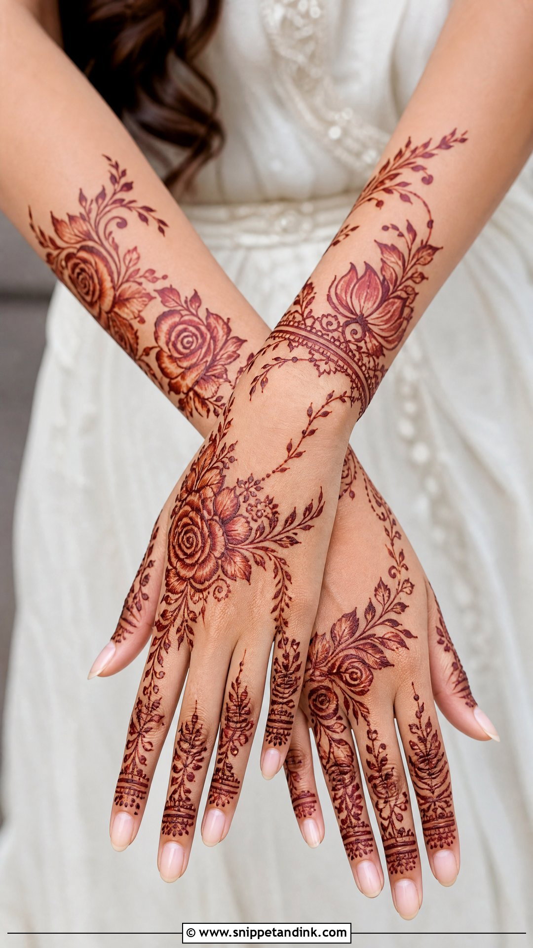 Floral Bridal Mehndi Design - Snippet and Ink - 20 Wedding Mehndi Designs for Hands