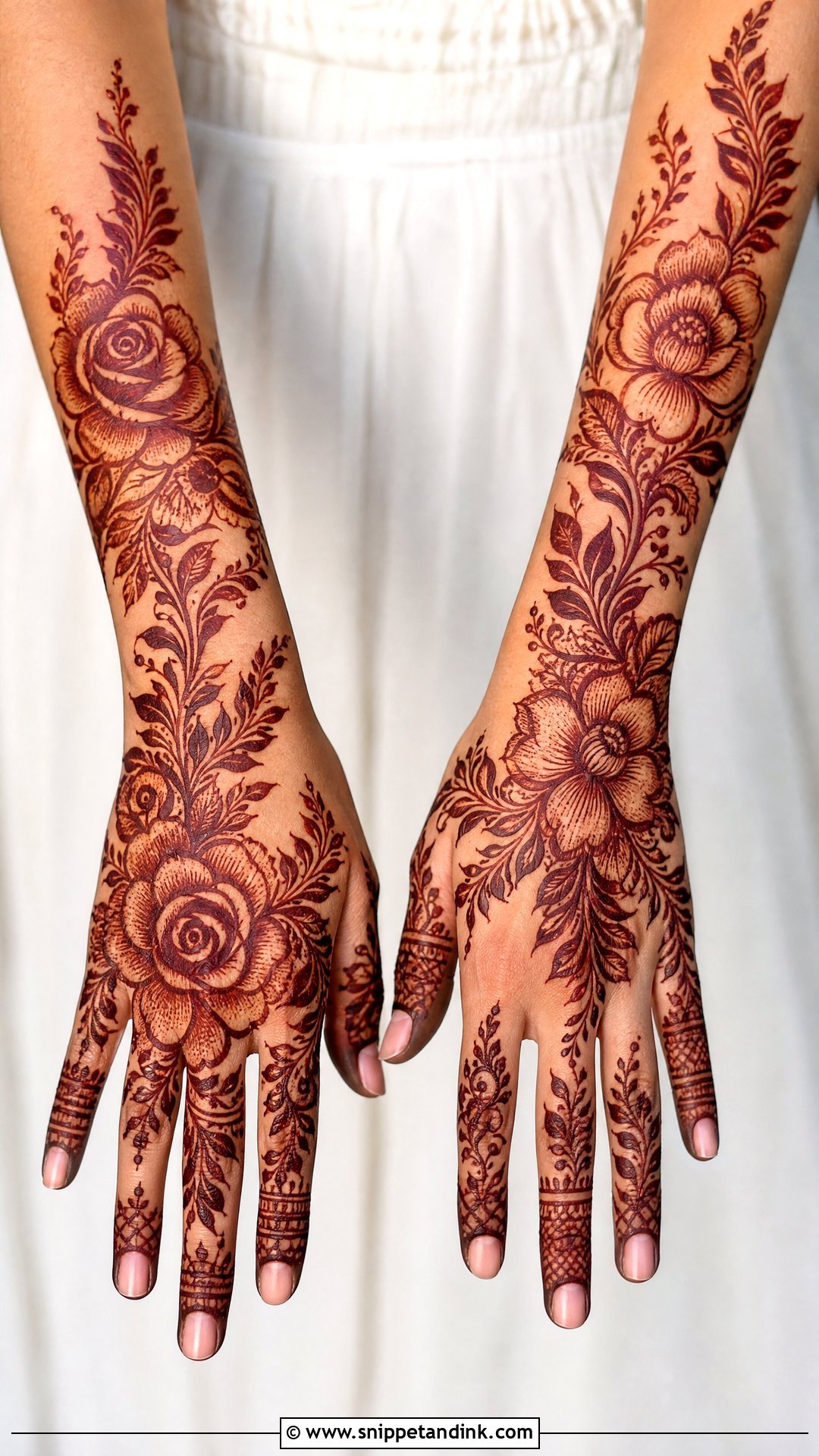 Floral Bridal Mehndi Design - Snippet and Ink - 25 Bridal Mehndi Designs for Bride