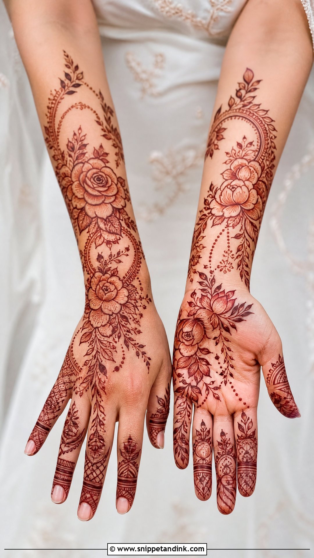 Floral Bridal Mehndi Design - Snippet and Ink - 25 Bridal Mehndi Designs with Names