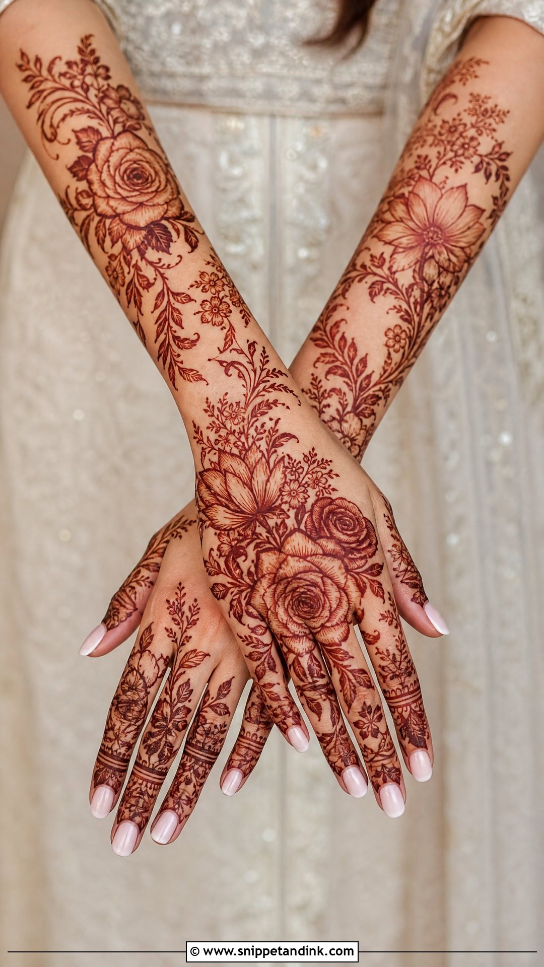 Floral Bridal Mehndi Design - Snippet and Ink - 20 Bridal Mehndi Mehandi Designs for Hands Brides Indian Weddings