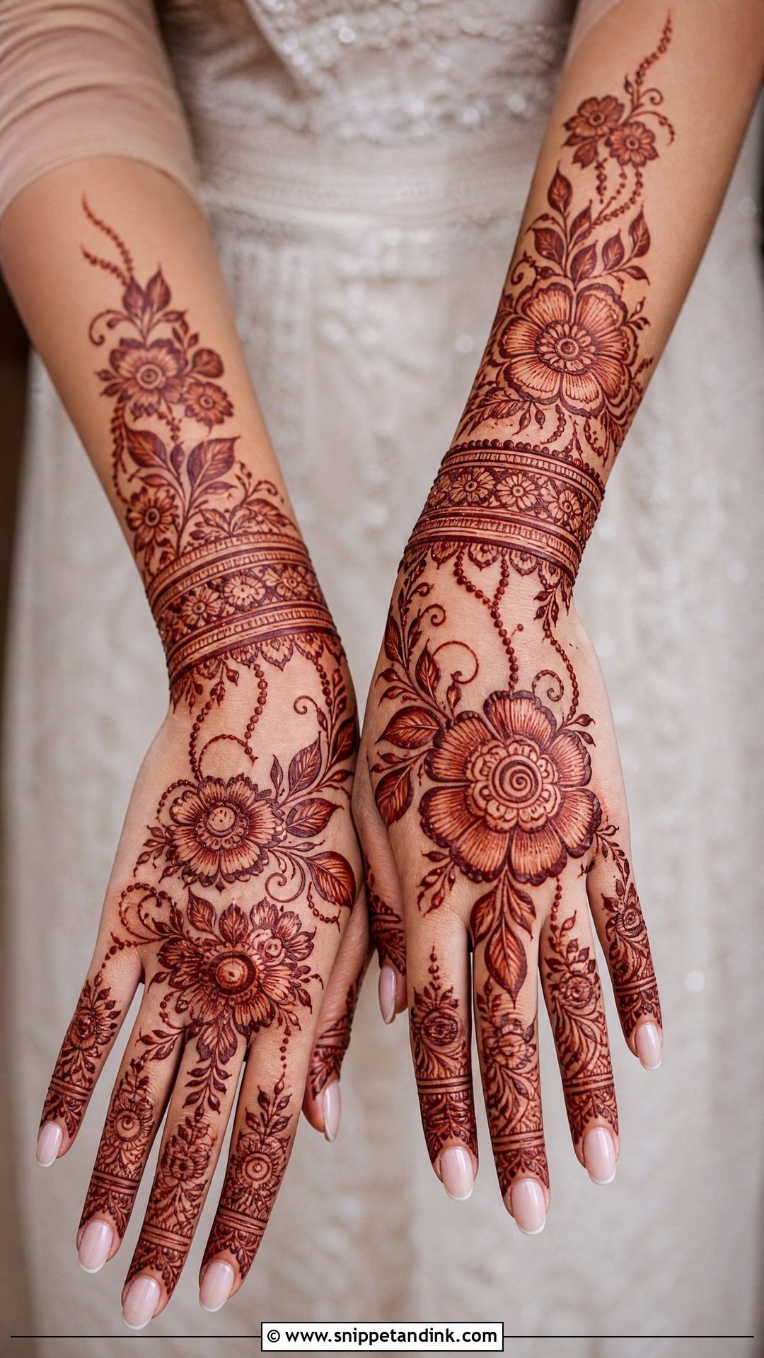 Floral Bridal Mehndi Design - Snippet and Ink - 25 Dulhan Bridal Henna Mehndi Designs