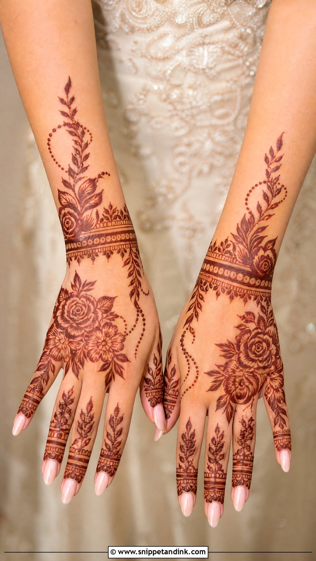 Floral Bridal Mehndi Design - Snippet and Ink - 25 Mehndi Designs for Wedding