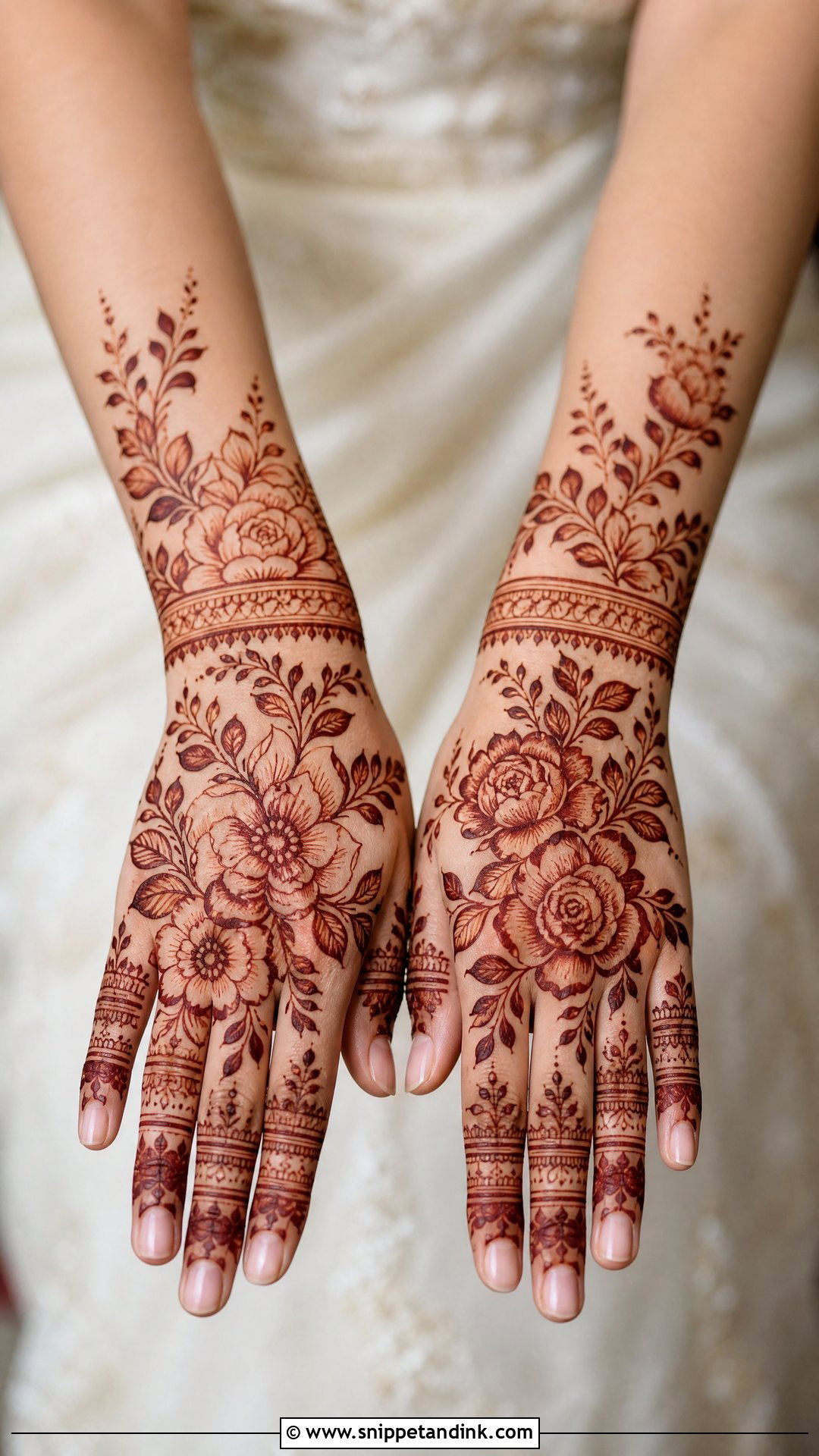 Floral Bridal Mehndi Design - Snippet and Ink - 25 Mehndi Designs for Marriage
