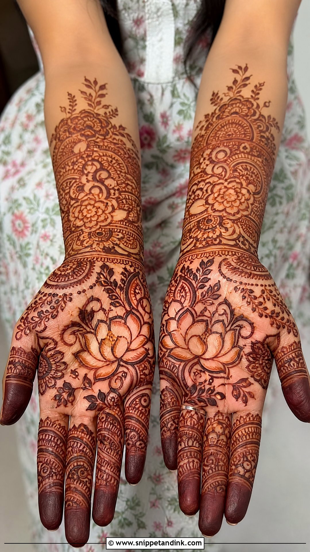 Floral Bridal Mehndi Design - Snippet and Ink - 30 Indian Bridal Mehndi Designs