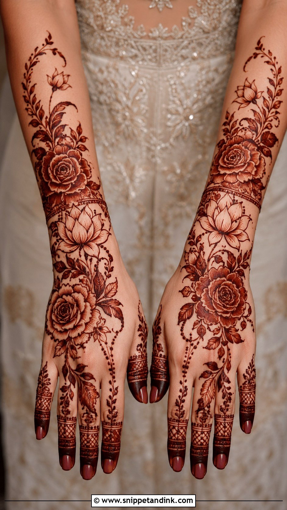 Floral Bridal Mehndi Design - Snippet and Ink - 35 New Bridal Mehndi Designs
