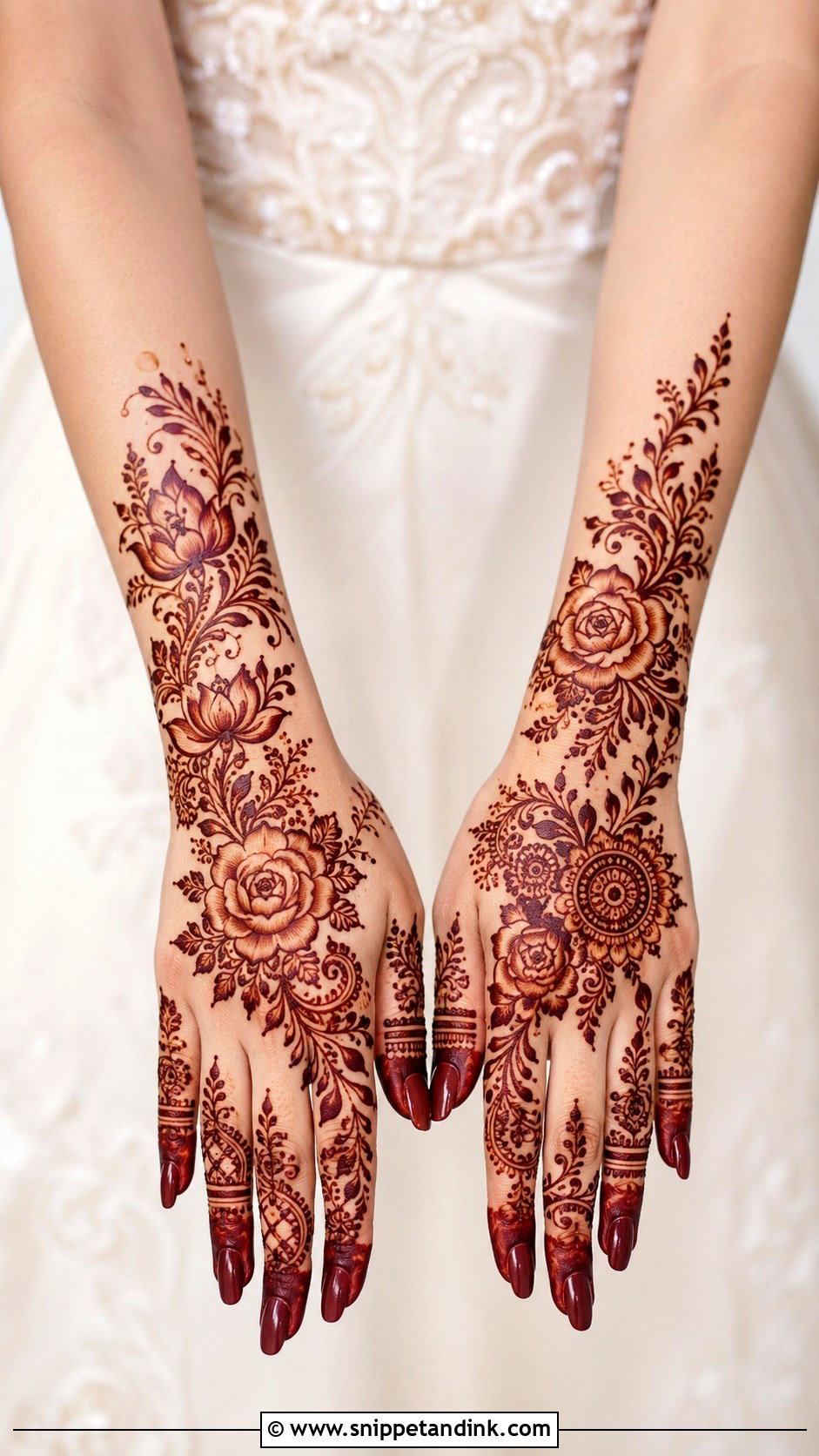 Floral Bridal Mehndi Design - Snippet and Ink - 35 Unique Bridal Mehndi Designs