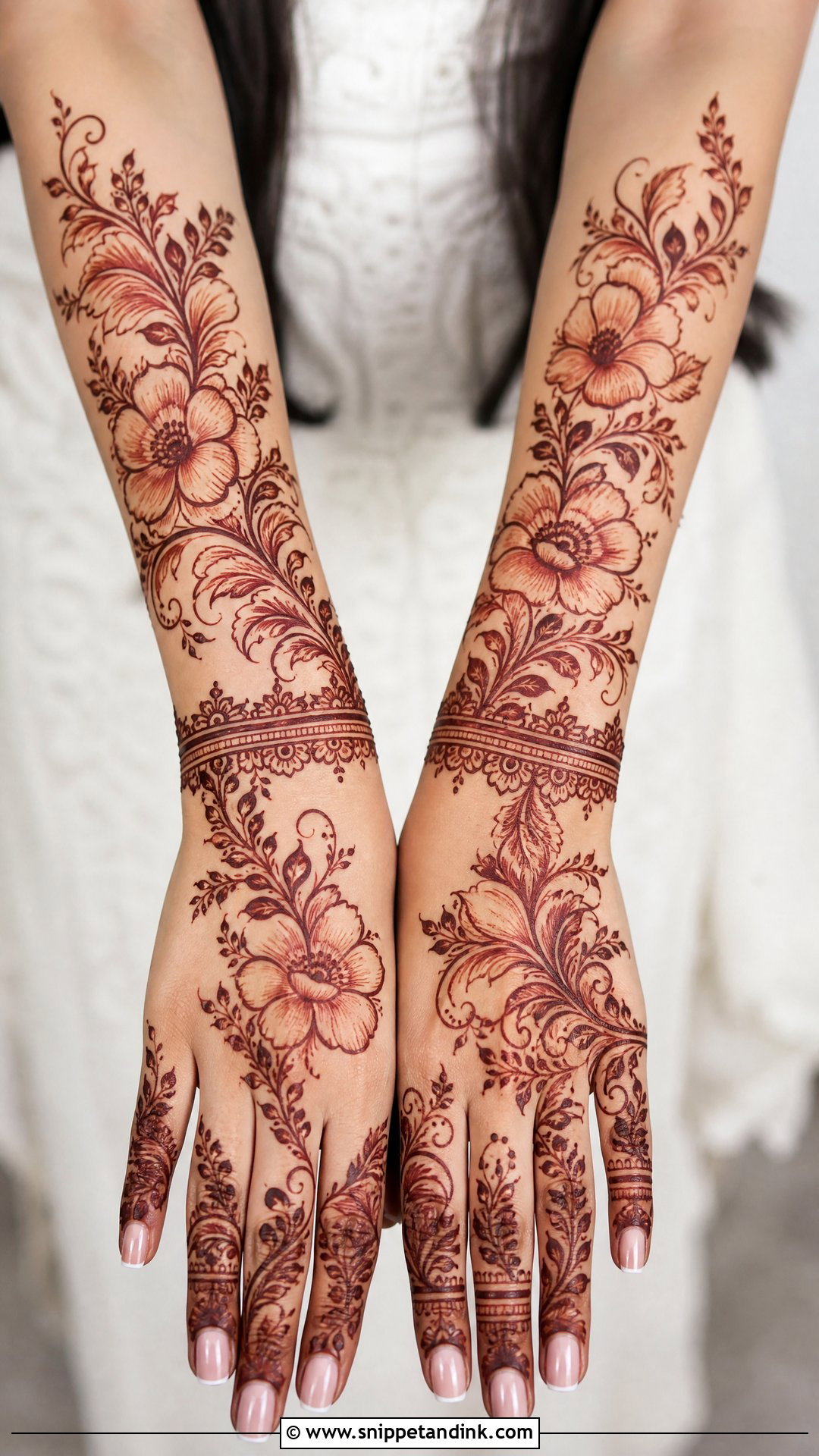 Floral Bridal Mehndi Design - Snippet and Ink - 20 Bridal Wedding Mehndi Designs Brides