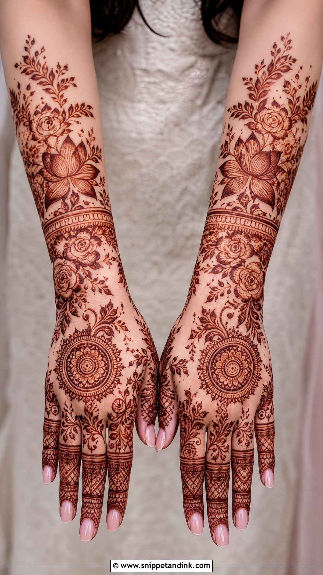 Floral Bridal Mehndi Design - Snippet and Ink - 20 Indian Wedding Mehndi Designs
