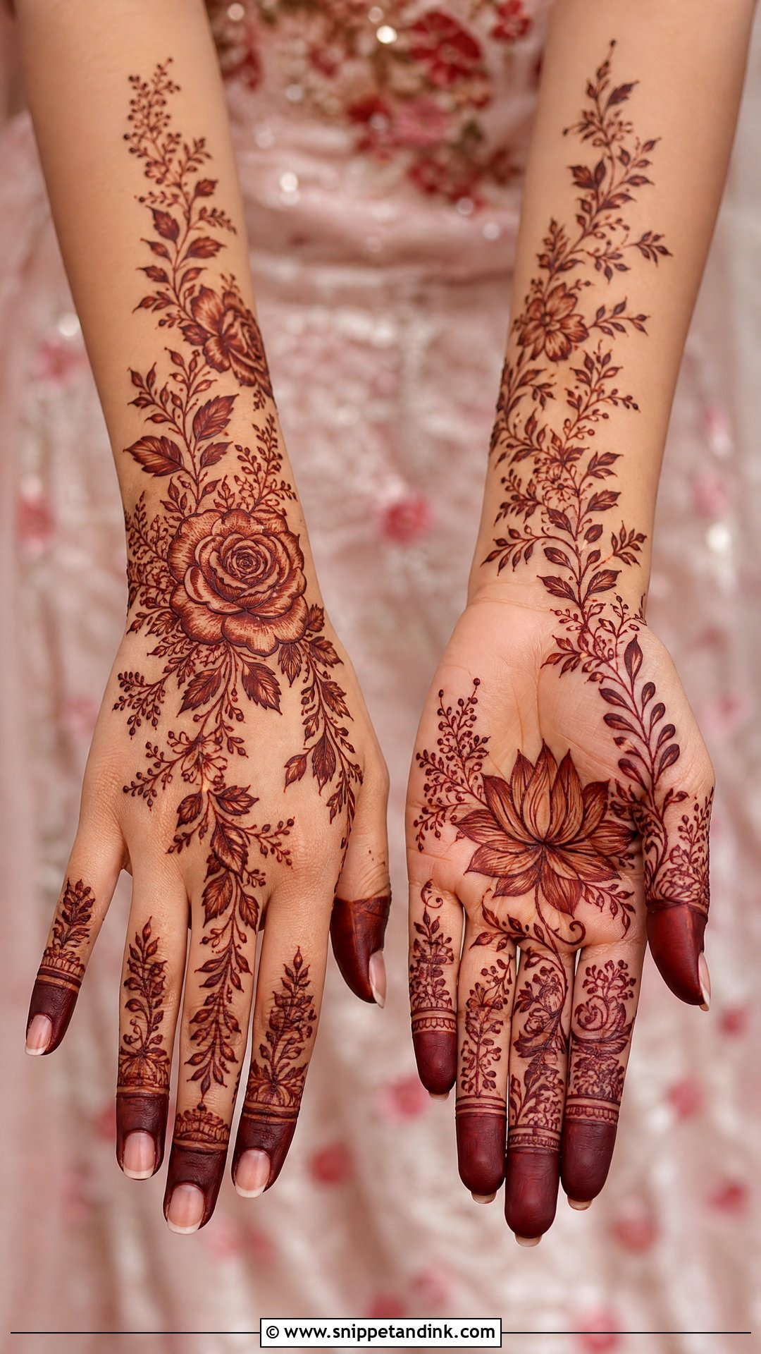 Floral Bridal Mehndi For Floral Bridal Dress - Snippet and Ink - 20 Bridal Mehndi Designs Dress