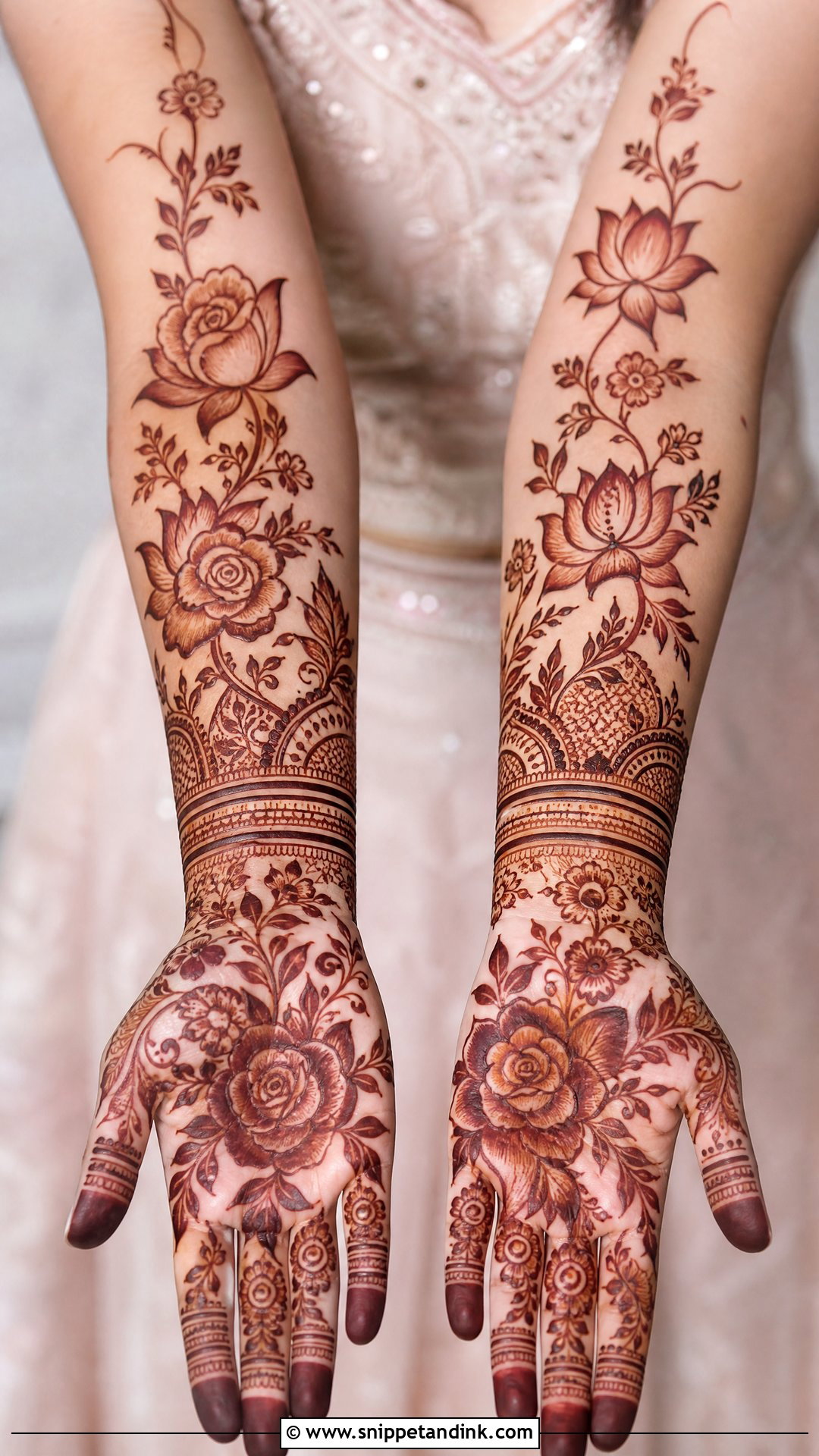 Floral Bridal Mehndi - Snippet and Ink - 20 Indian Bridal Mehndi Designs Brides