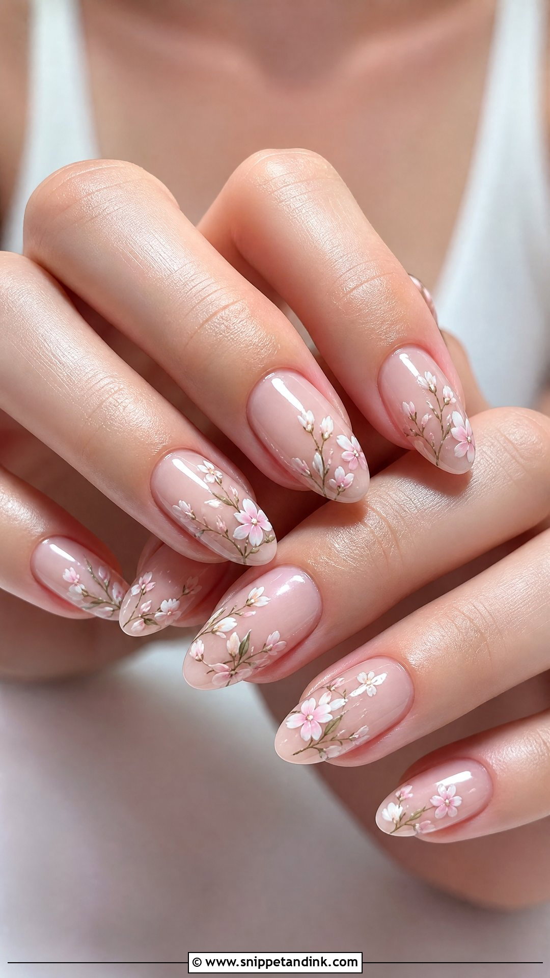 Floral Bridal Nails - Snippet and Ink - 25 Bridal Nail Ideas Brides