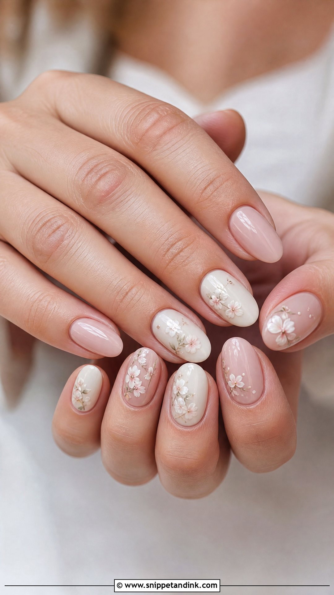 Floral Bridal Nails - Snippet and Ink - 25 Bridal Nails 2025