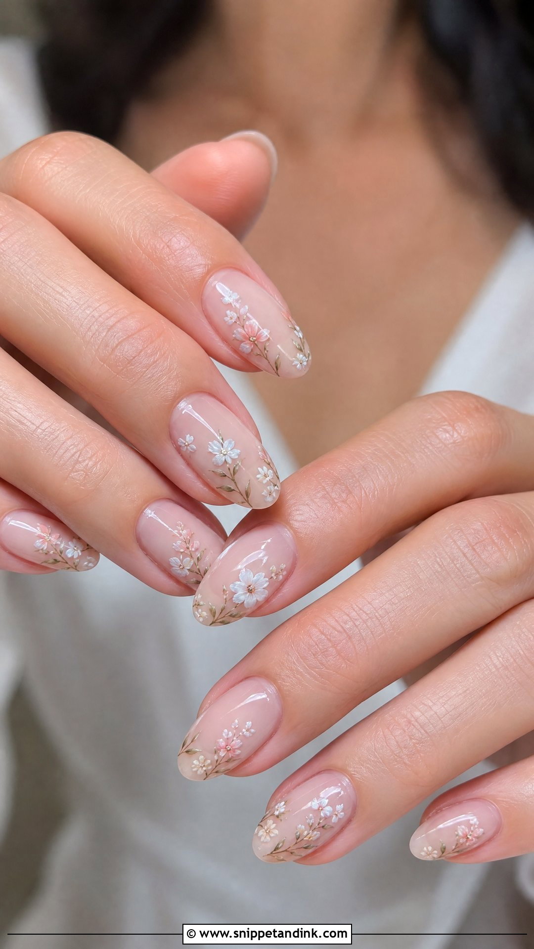 Floral Bridal Nails - Snippet and Ink - 25 Unique Bridal Nails