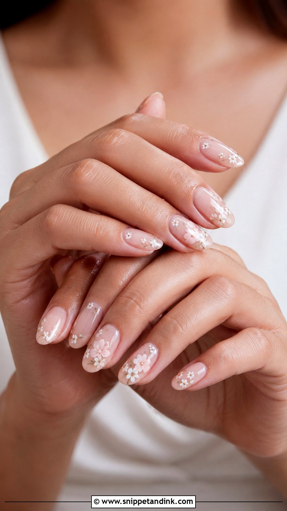 Floral Bridal Nails - Snippet and Ink - 30 Elegant Bridal Nails Wedding
