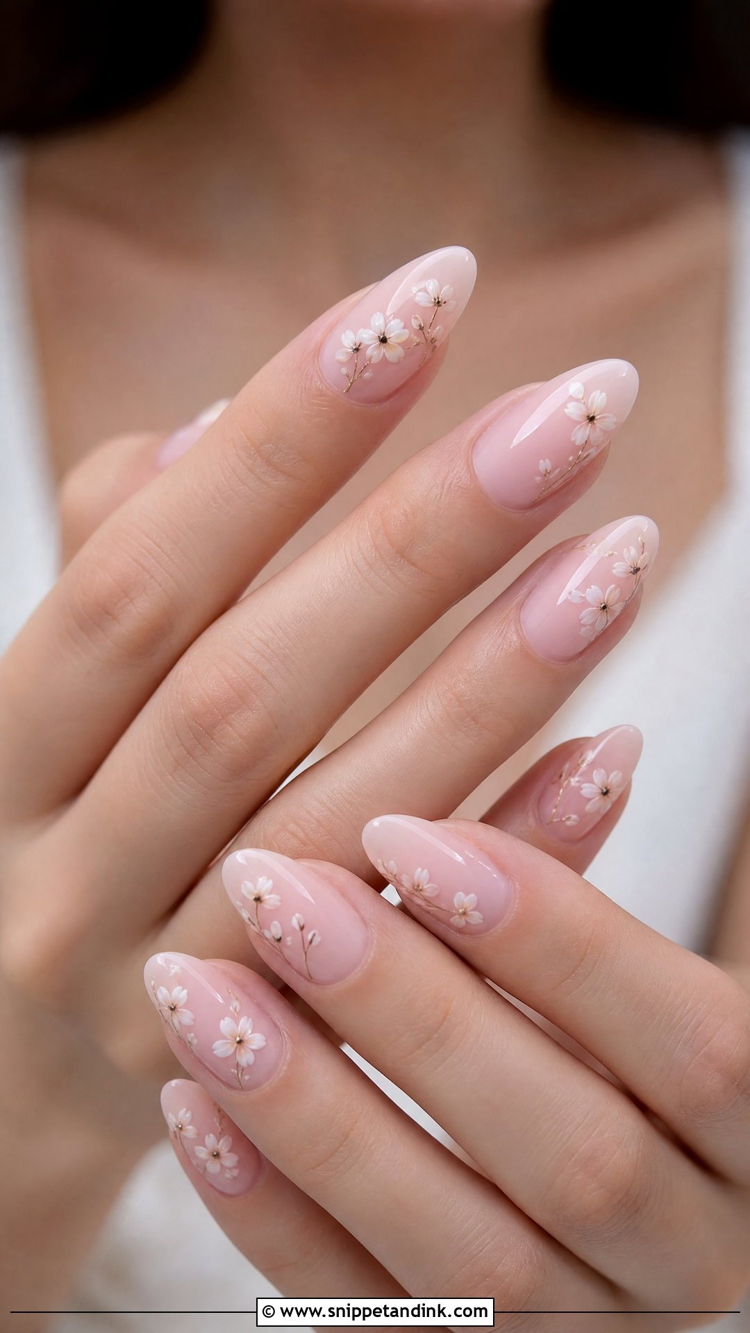 Floral Bridal Nails - Snippet and Ink - 35 Bridal Nails Wedding
