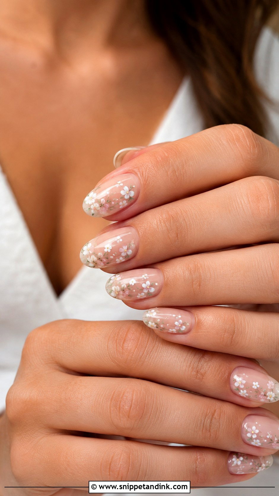 Floral Bridal Nails - Snippet and Ink - 20 Cute Bridal Nails