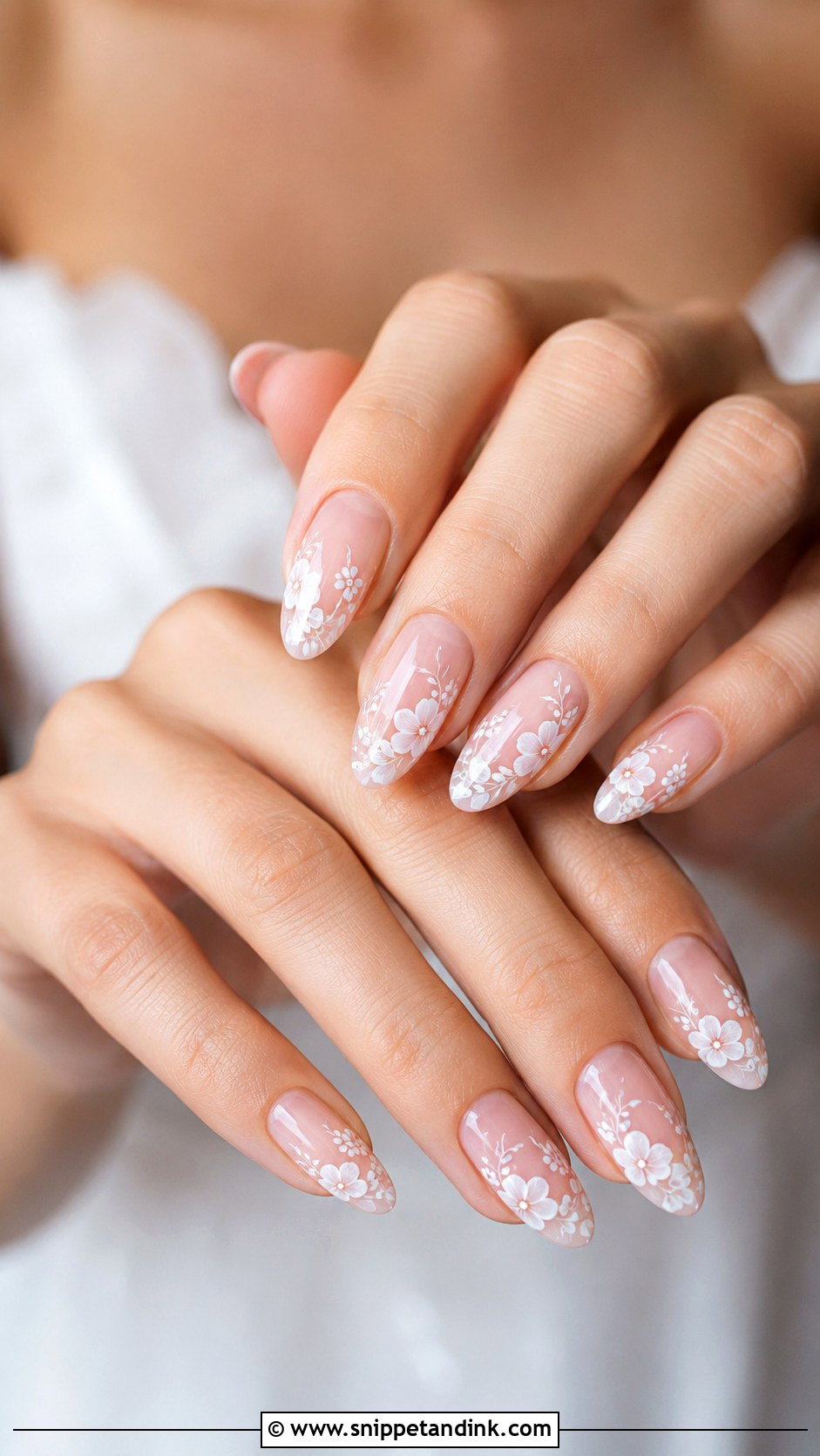 Floral Bridal Nails - Snippet and Ink - 20 Elegant Bridal Nail Designs Brides
