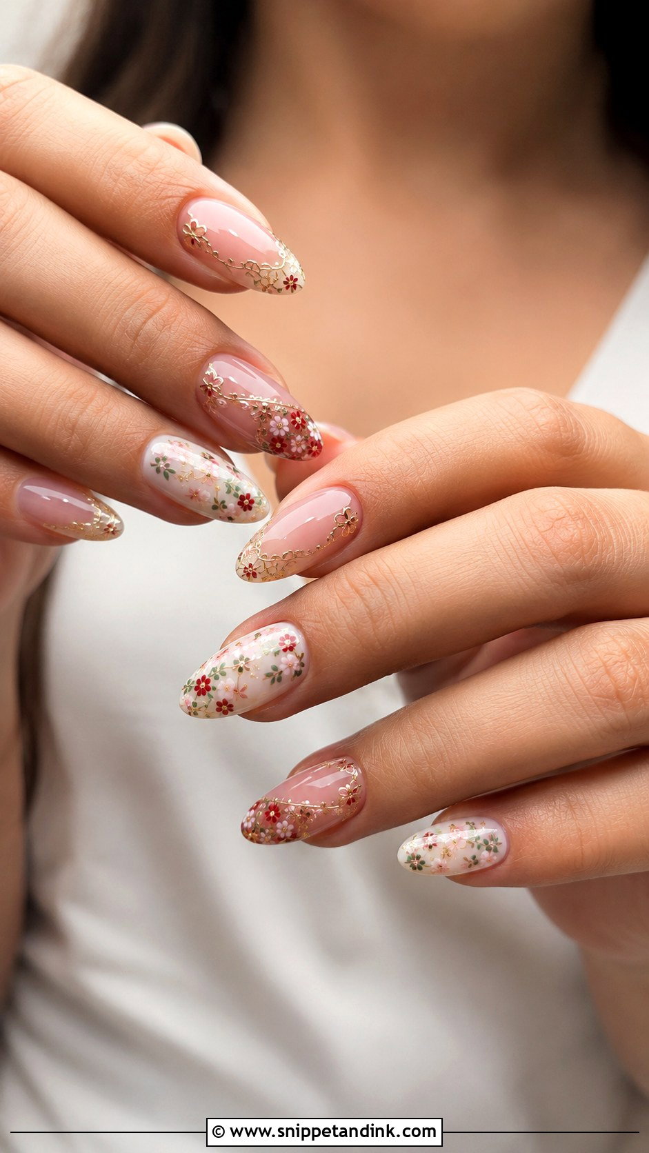 Floral Bridal Nails For Indian Wedding - Snippet and Ink - 30 Bridal Nails Wedding Indian