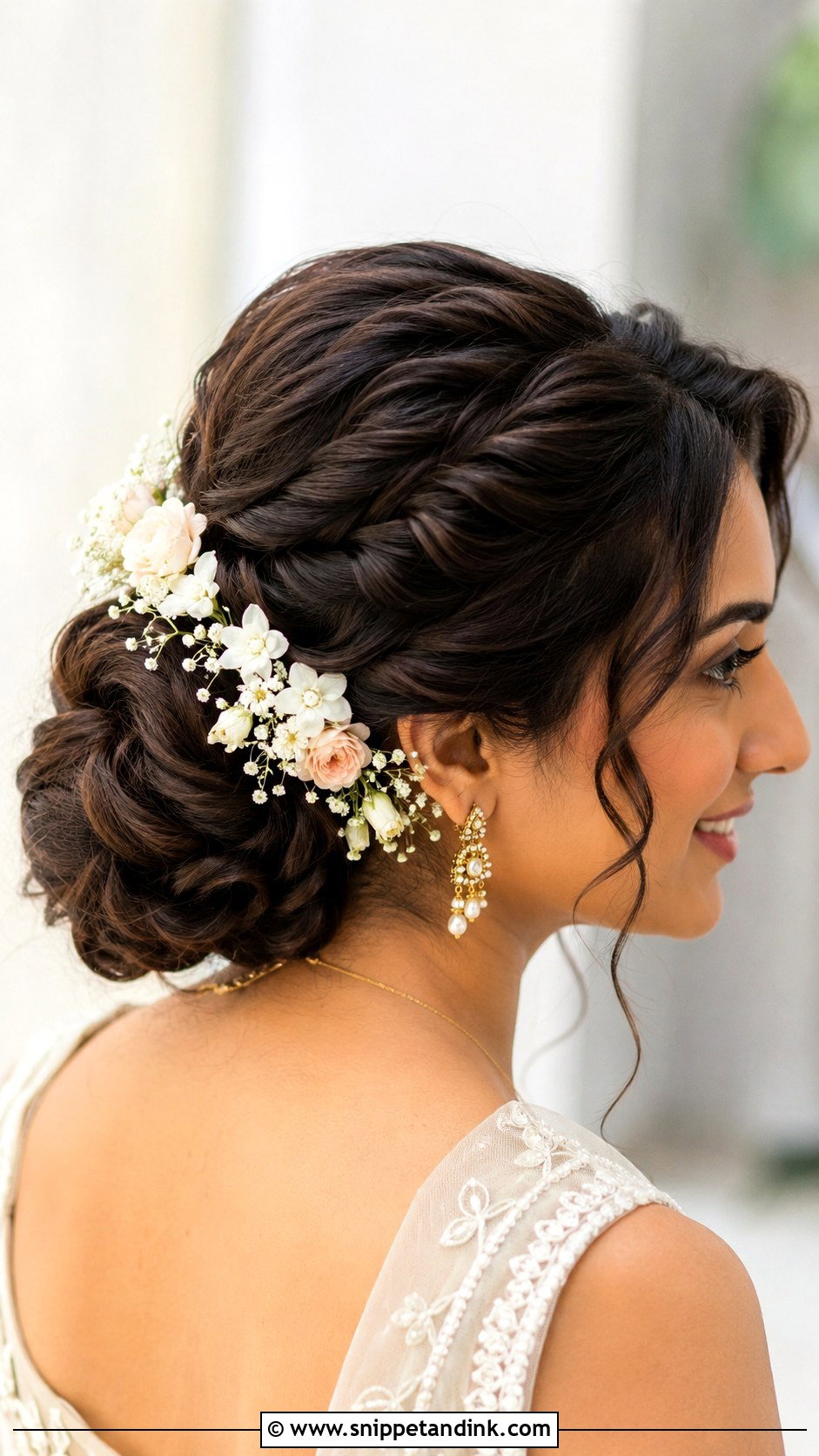 Floral Bridal Updo - Snippet and Ink - 15 Summer Bride Hair Ideas