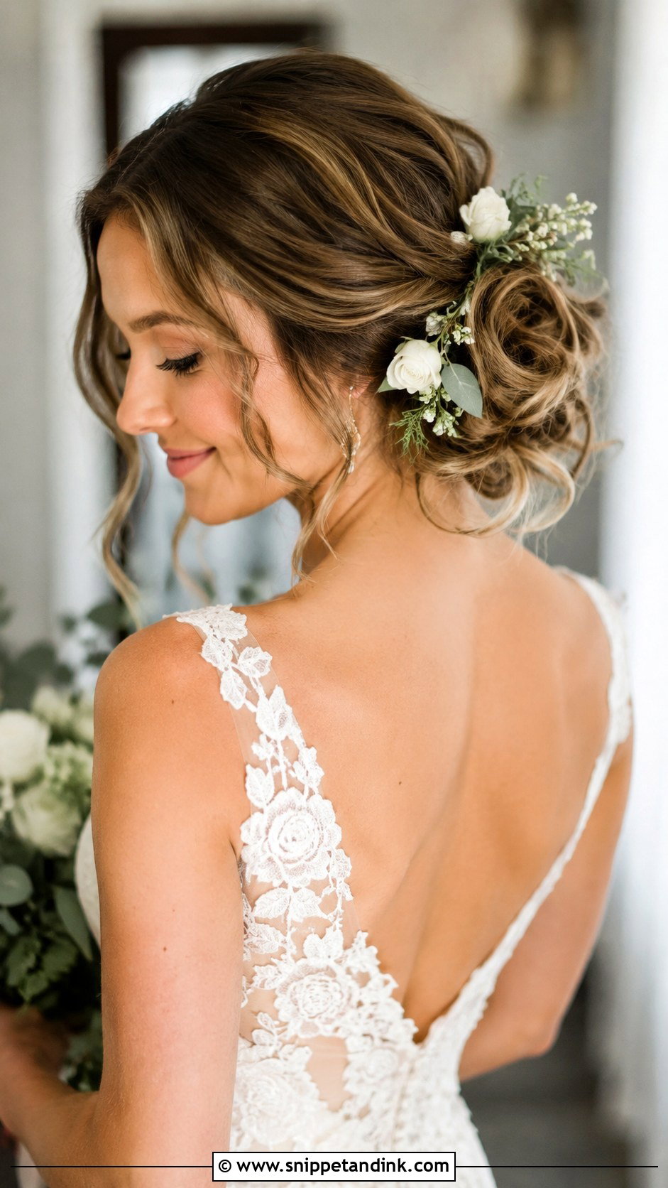 Floral Bridal Updo - Snippet and Ink - 20 Hair Ideas for Bride