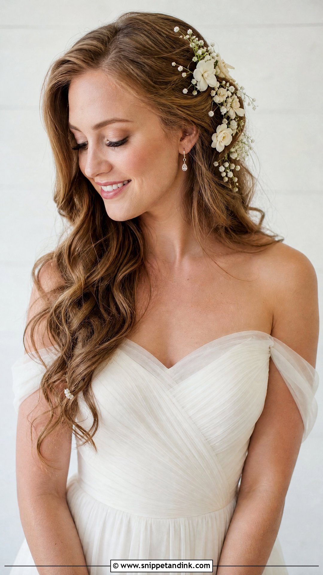 Floral Bridal Waves - Snippet and Ink - 15 Floral Bridal Hairstyles