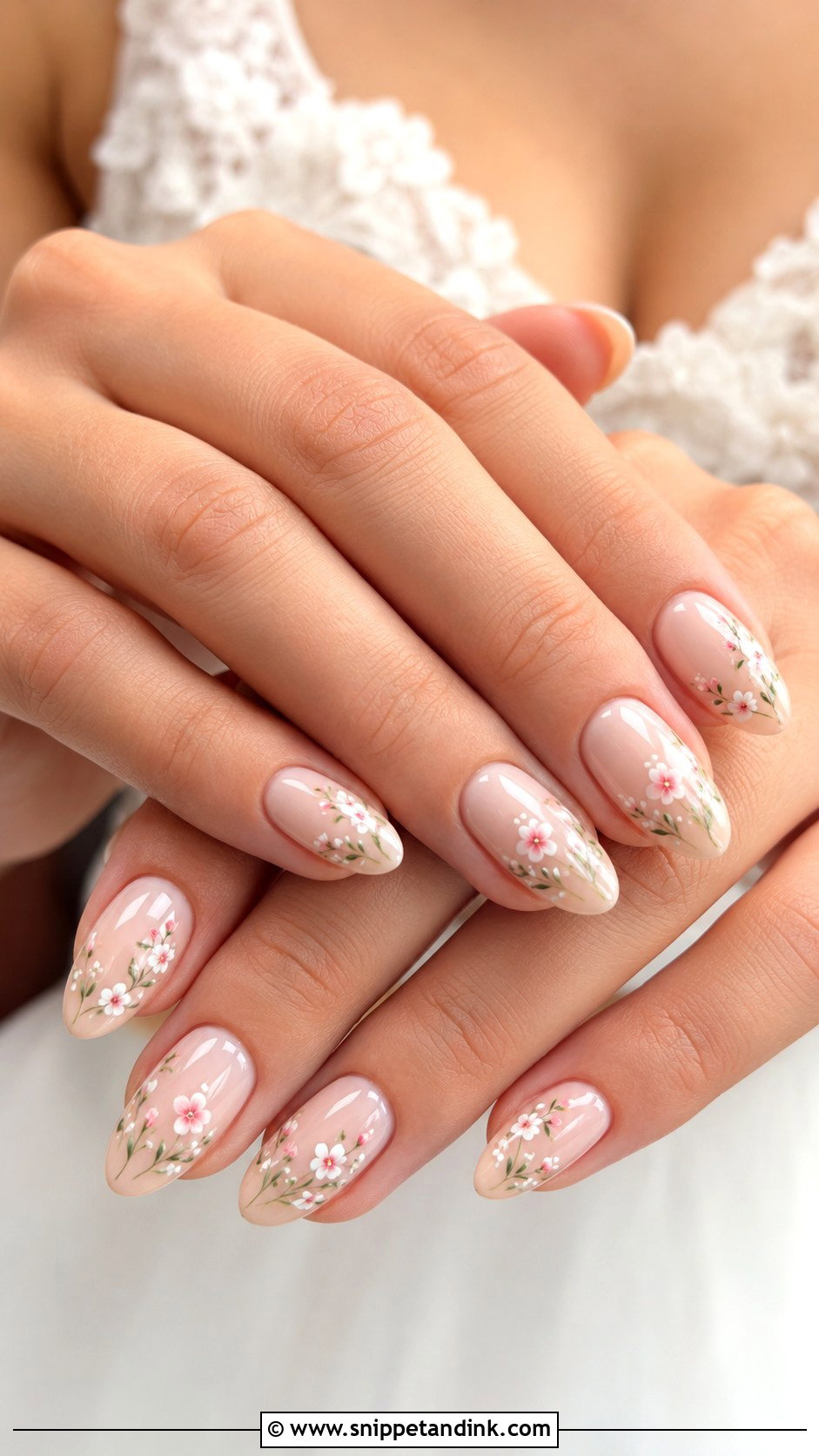 Floral Bridal Wedding Nails - Snippet and Ink - 20 Wedding Nails for Indian Bride