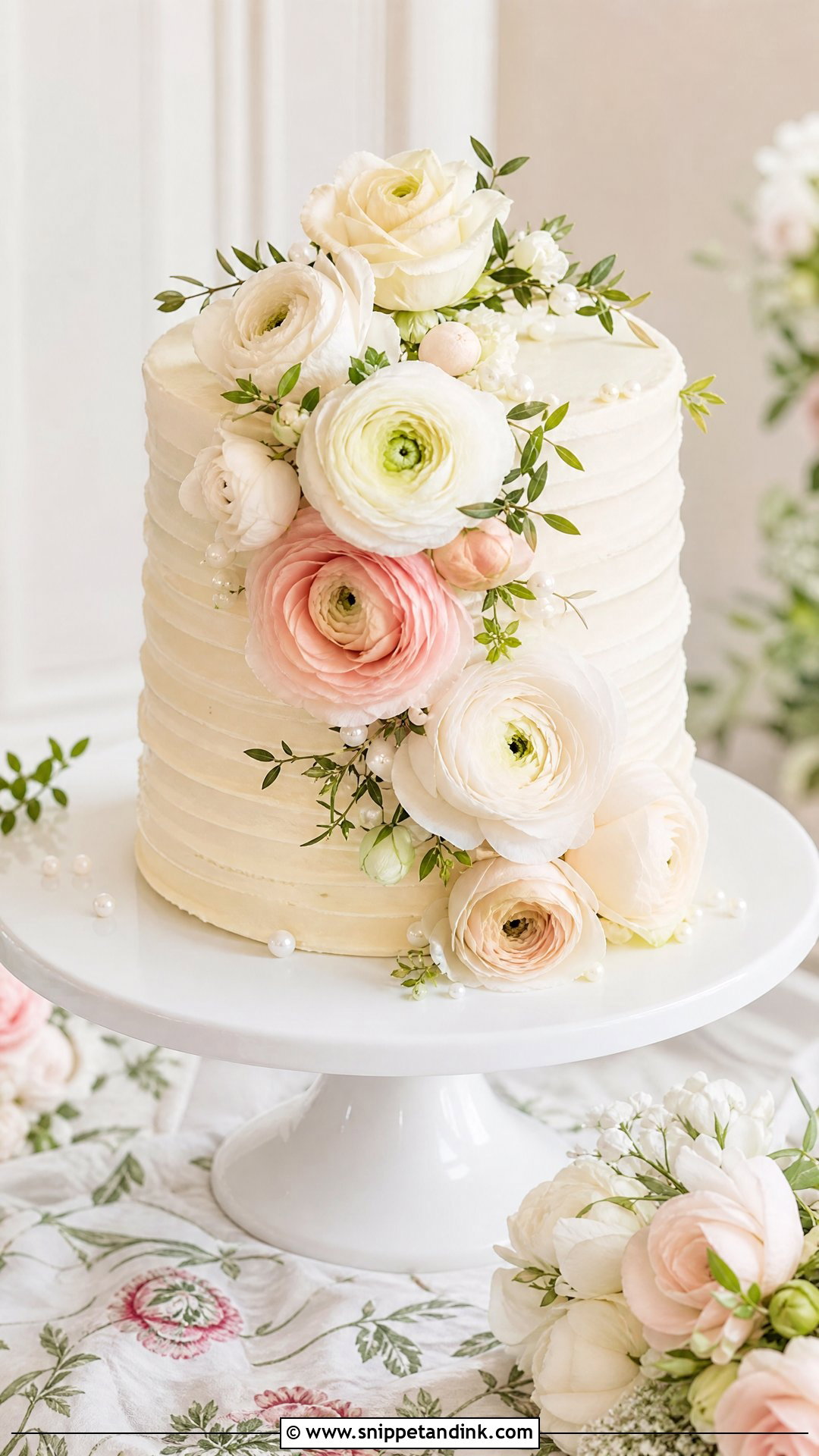 Floral Bride Cake - Snippet and Ink - 25 Bride Cake Ideas