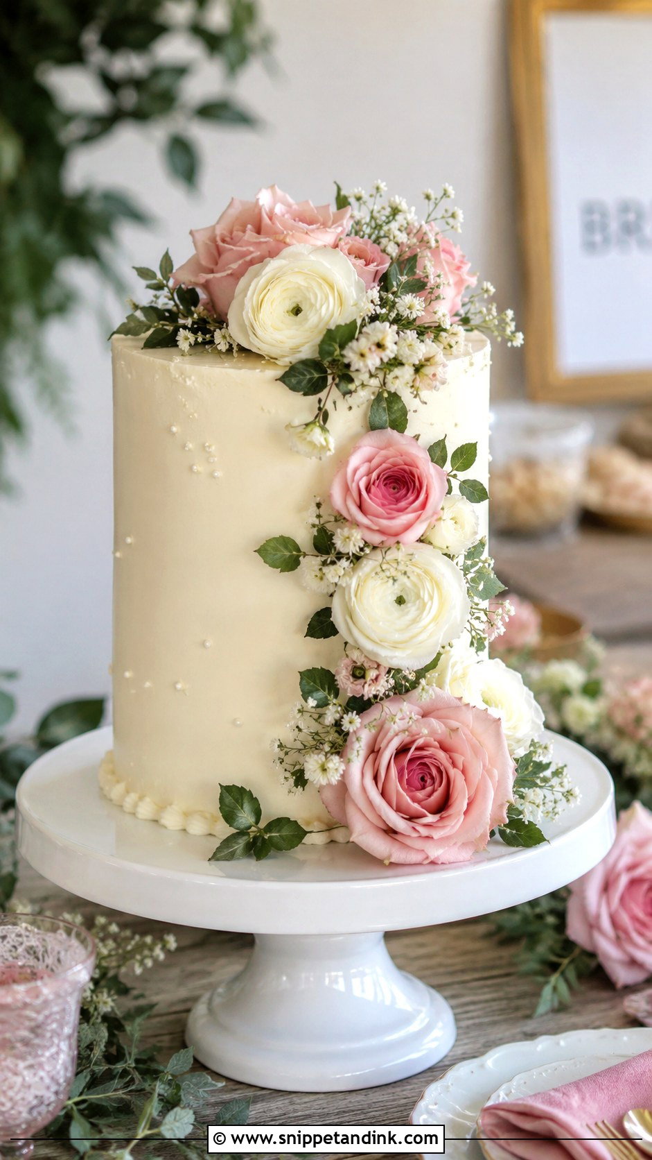 Floral Bride Cake - Snippet and Ink - 20 Bride Cake Ideas