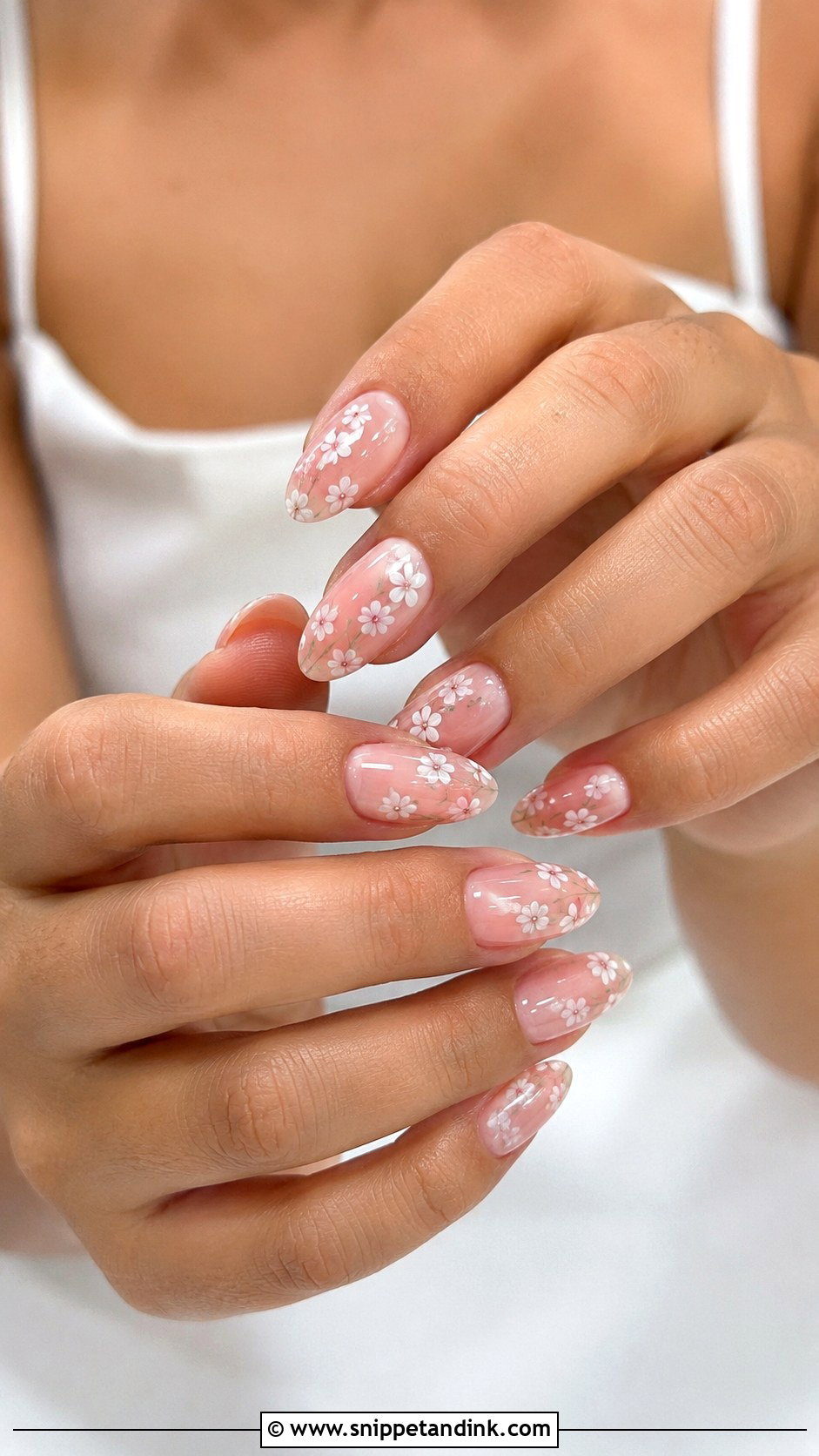 Floral Bride Nails - Snippet and Ink - 20 Wedding Bride Nails Ideas