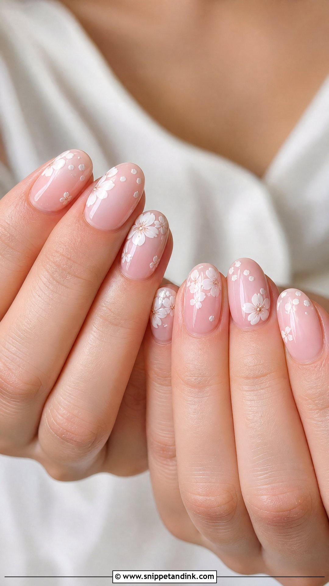 Floral Bride Nails - Snippet and Ink - 25 Brides Nails for Wedding