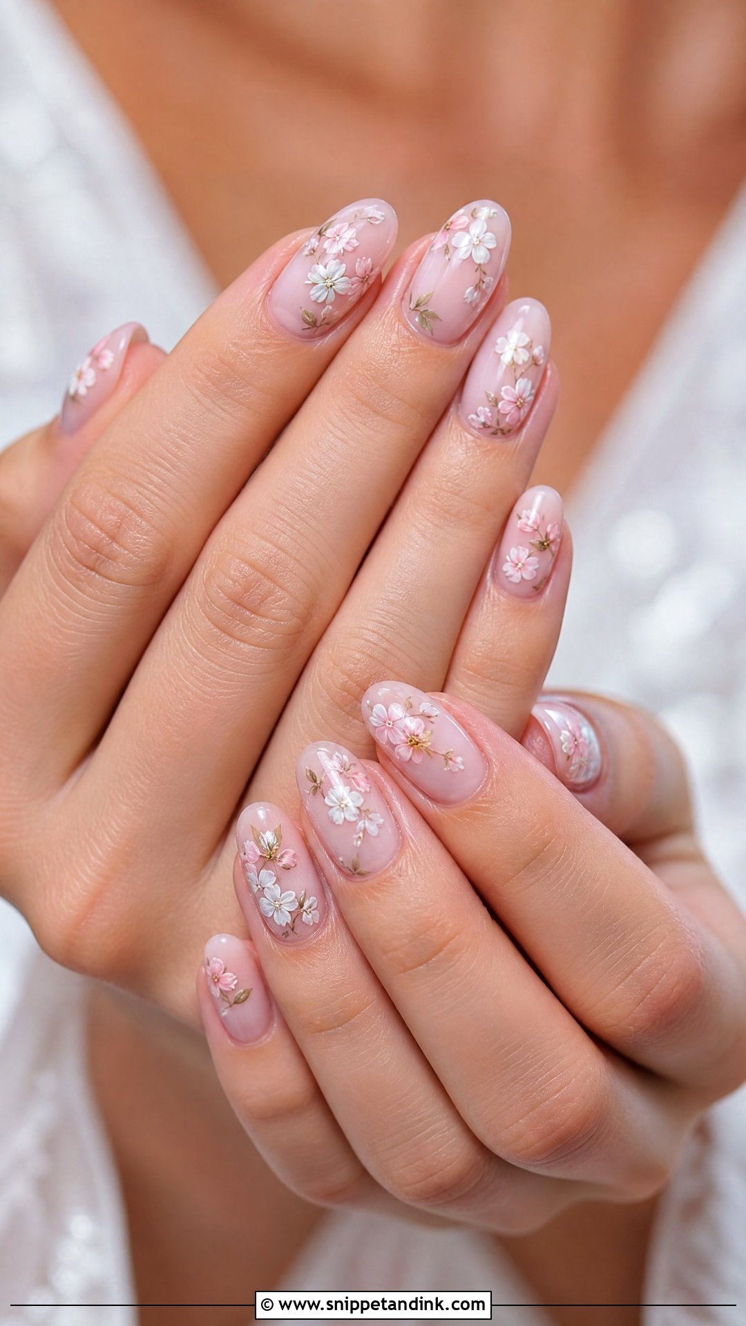 Floral Bride Wedding Nails - Snippet and Ink - 25 Nail Designs for the Bride Wedding