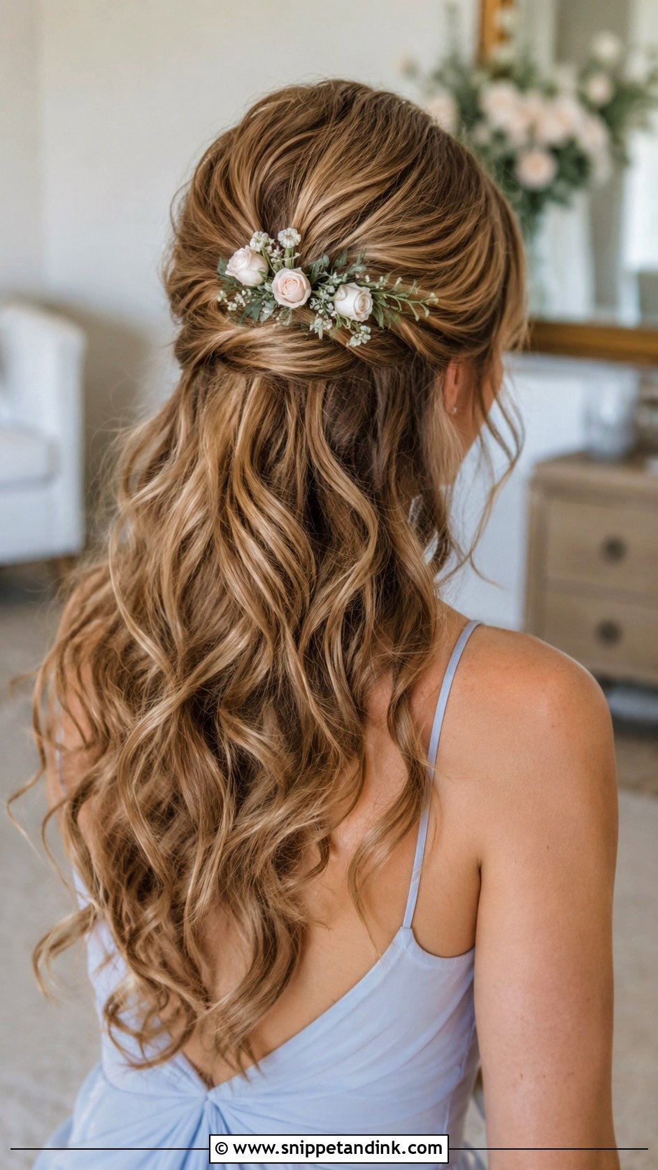 Floral Bridesmaid Hair - Snippet and Ink - 30 Wedding Bridesmaid Hair Ideas