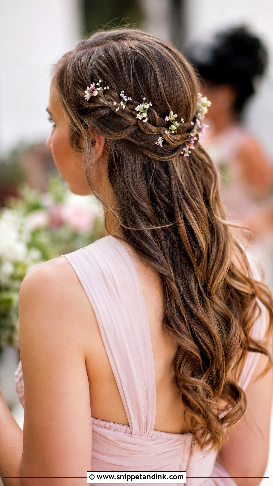 Floral Bridesmaid Hairstyle - Snippet and Ink - 30 Bridesmaid Hairstyles for Long Hair