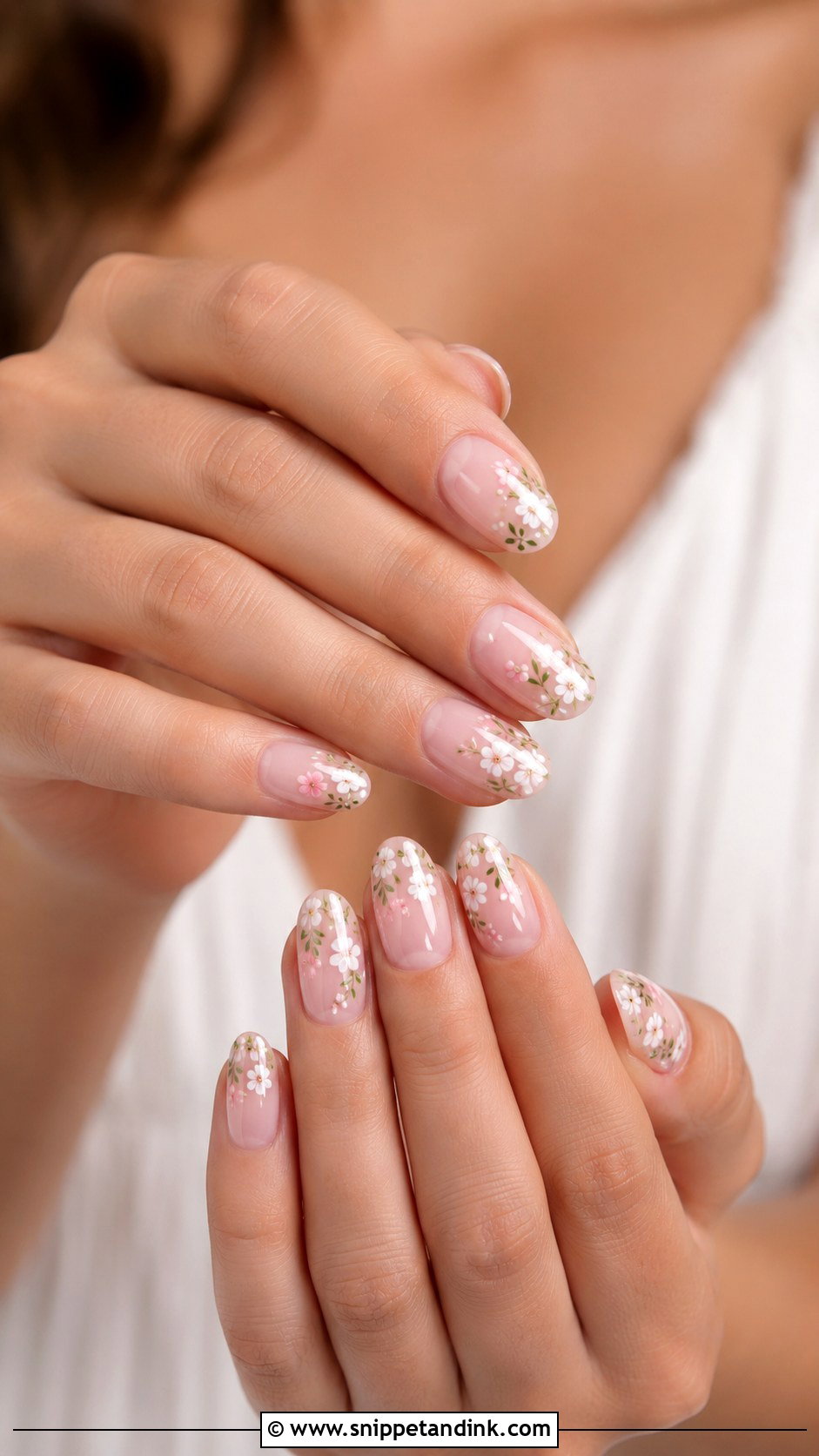 Floral Bridesmaid Nails - Snippet and Ink - 20 Cute Bridesmaid Wedding Nails