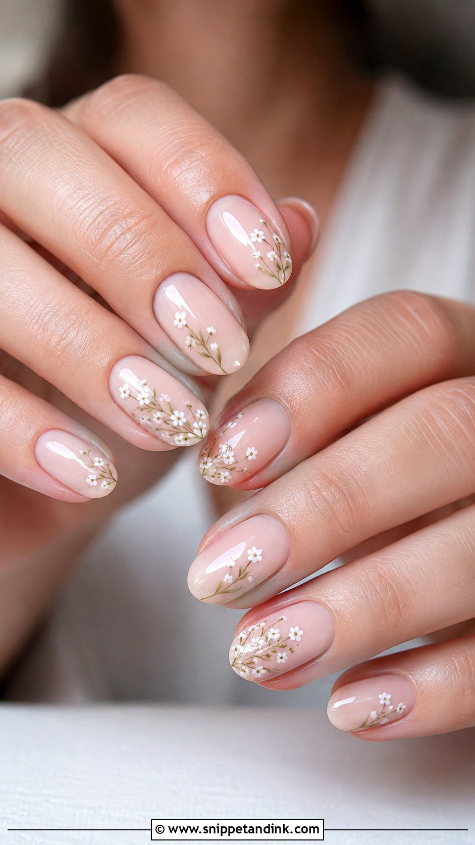 Floral Bridesmaid Nails - Snippet and Ink - 30 Classy Bridesmaid Nails